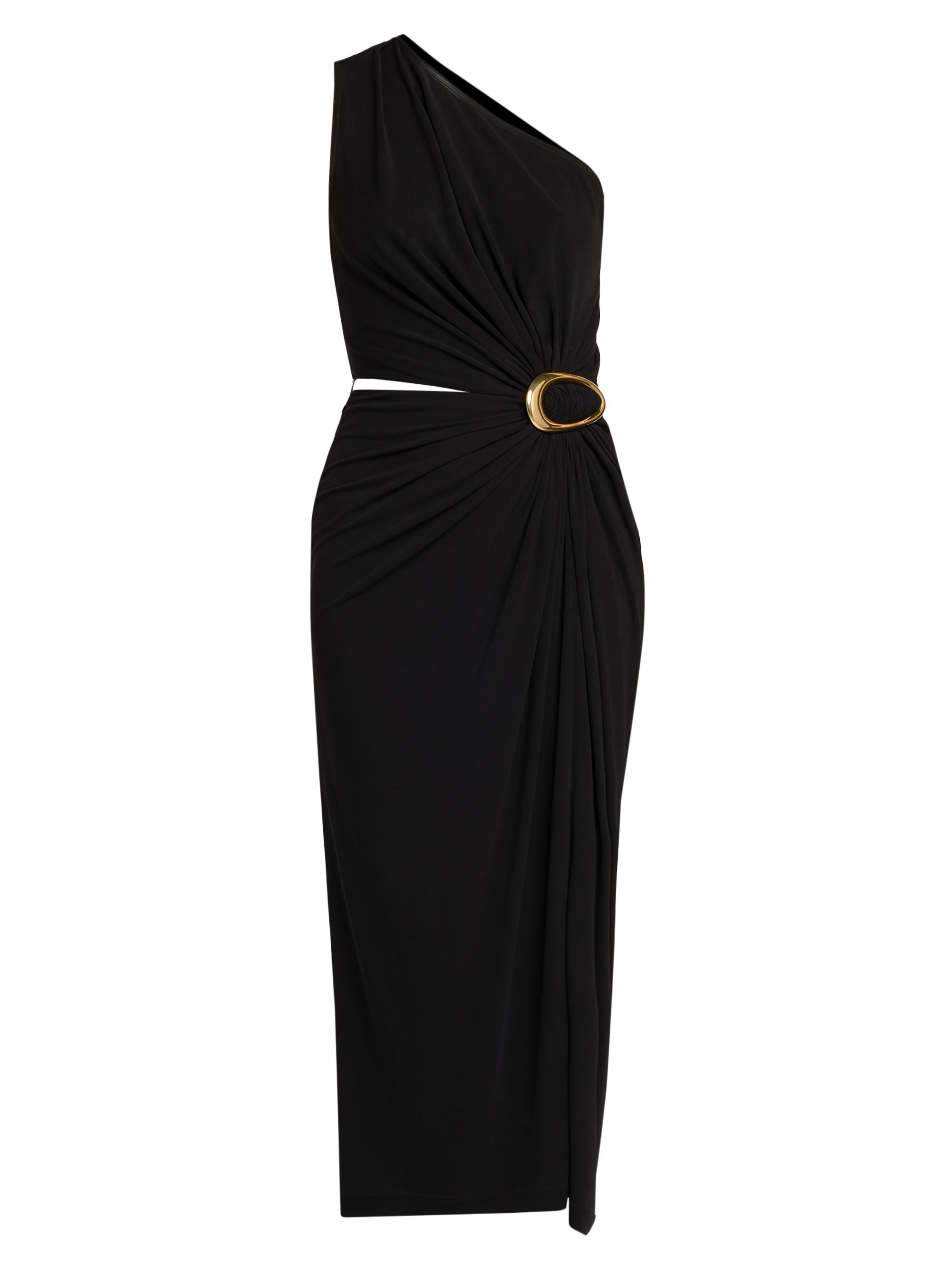 Bottega Veneta Women's Crepe Jersey Cut-Out Midi-Dress - Black