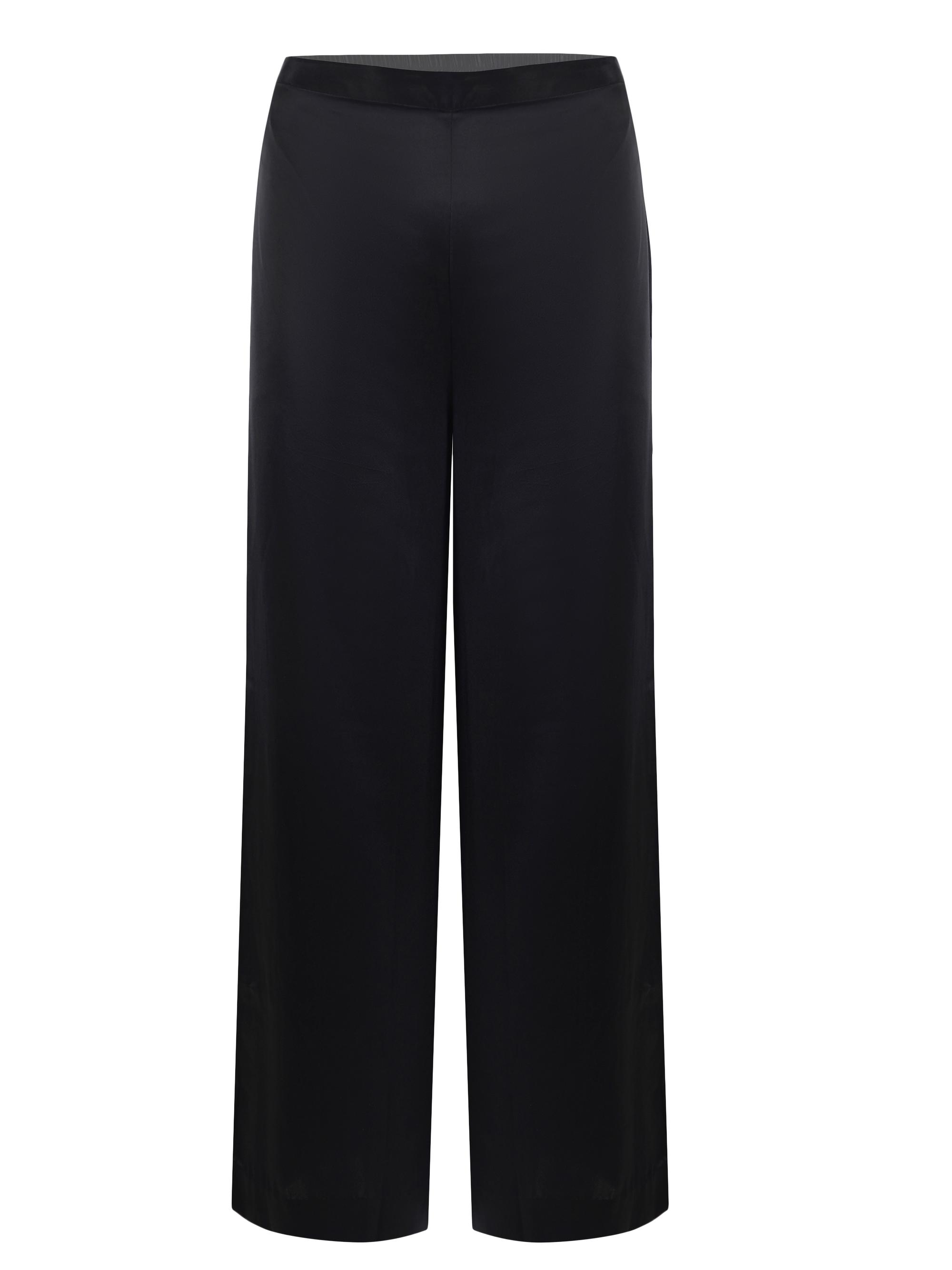 AKOK Anamika Khanna Women's Silk Wide-Leg Flared Trousers - Black