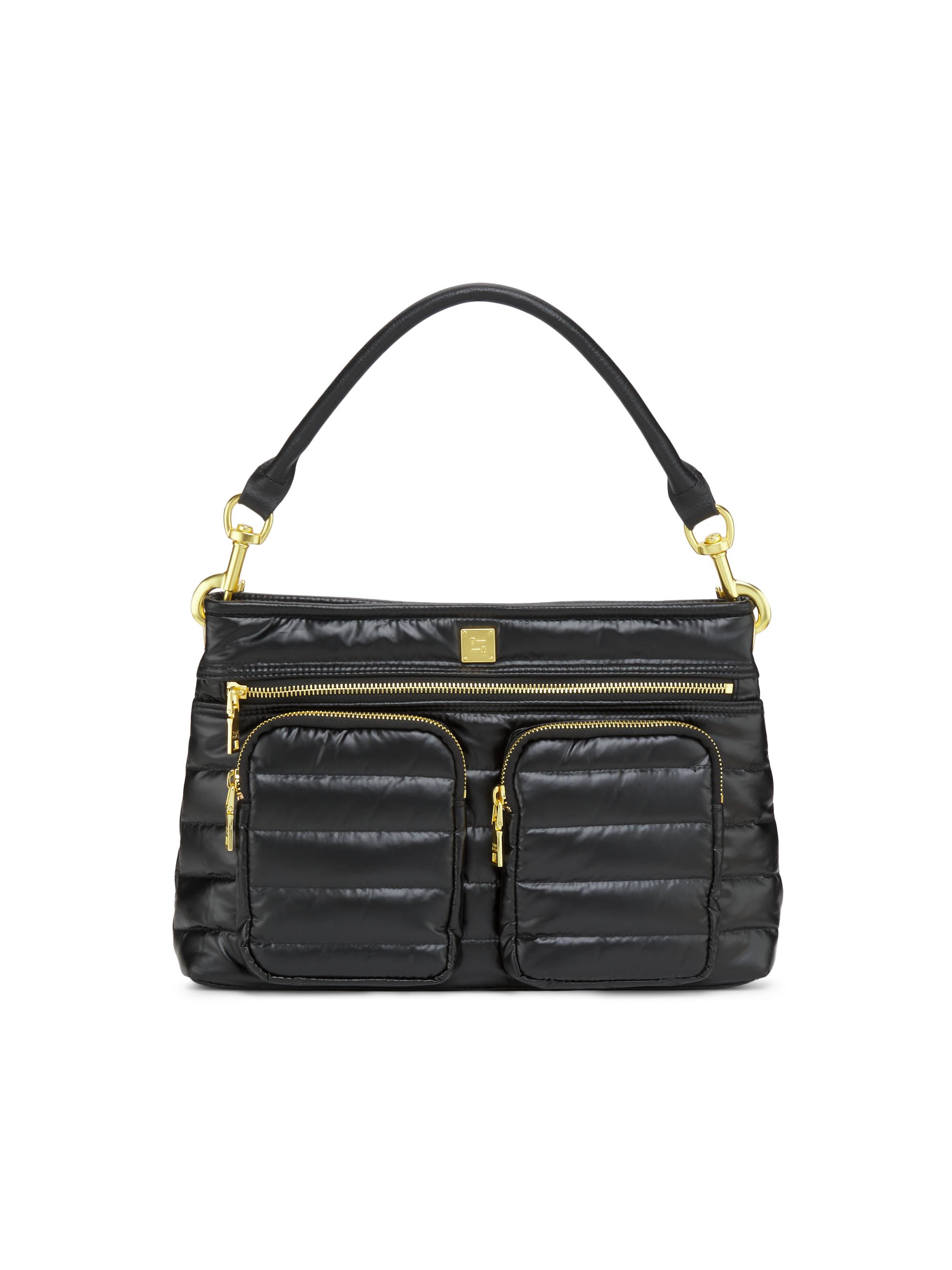 Think Royln Women's Downtown Diva Quilted Crossbody Bag - Pearl Black