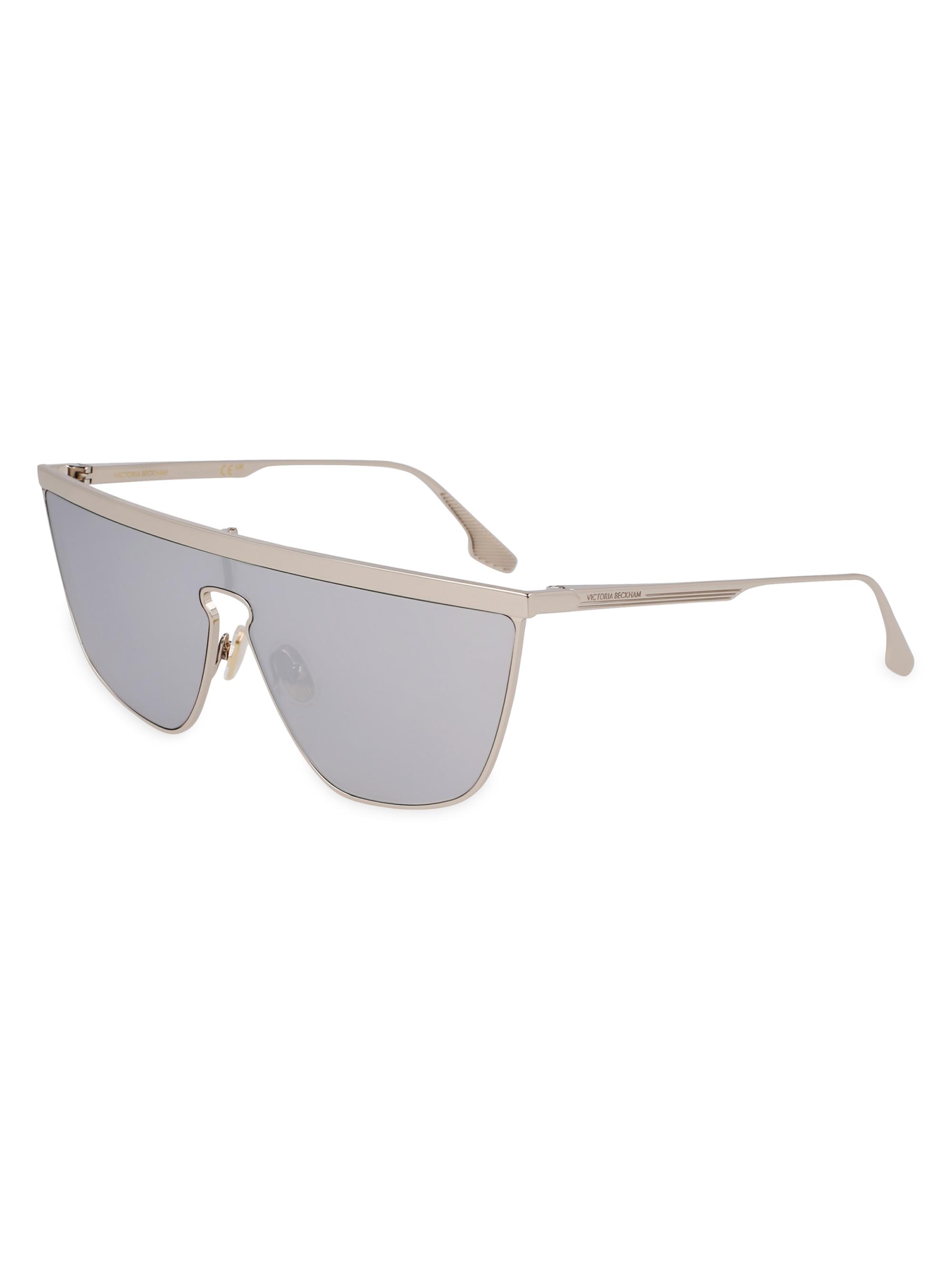Victoria Beckham Women's V Line 59MM Shield Sunglasses - Silver Mirror Silver