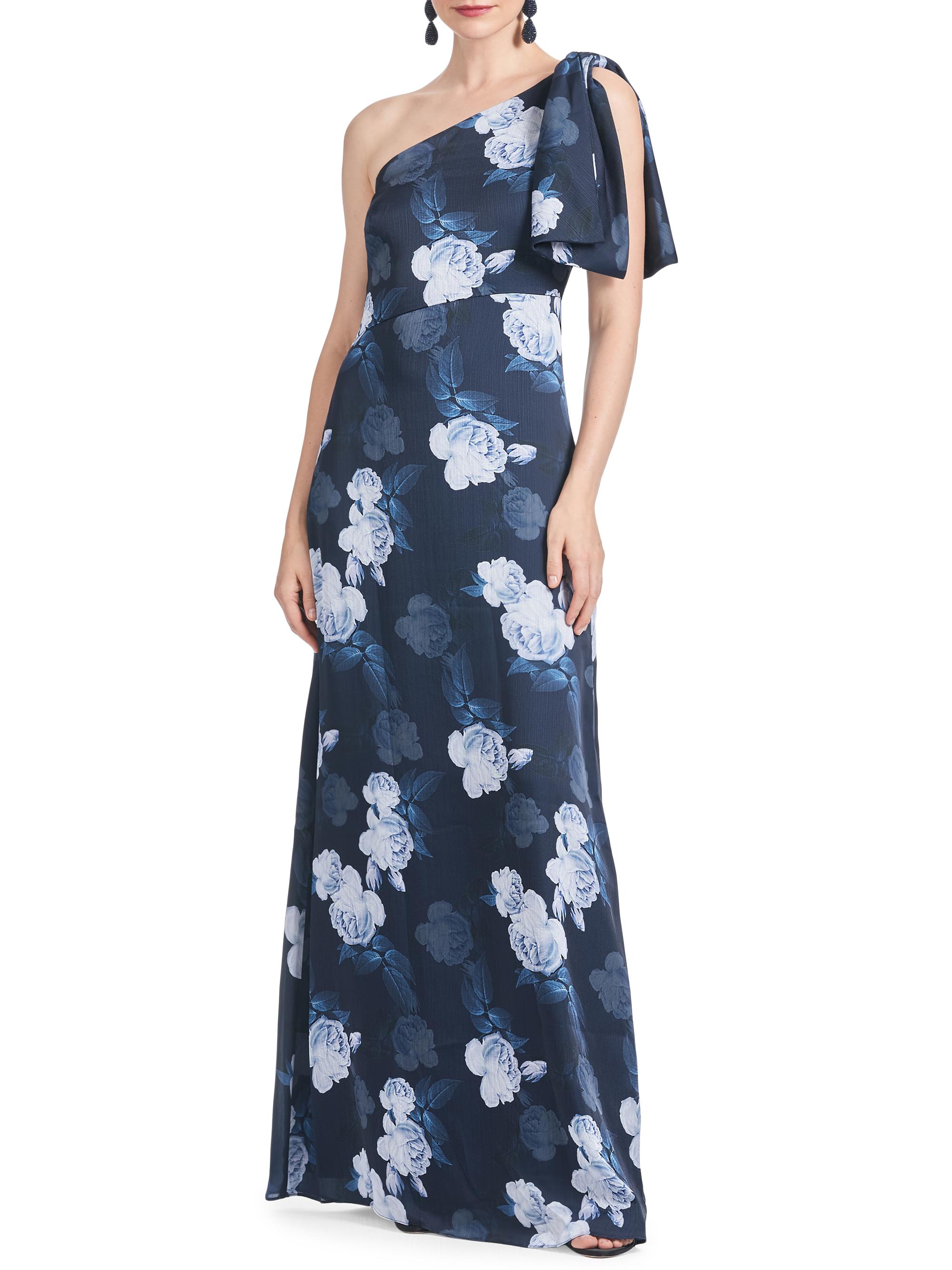 Sachin & Babi Women's Chelsea Floral Georgette Gown - Midnight Glacial Rose
