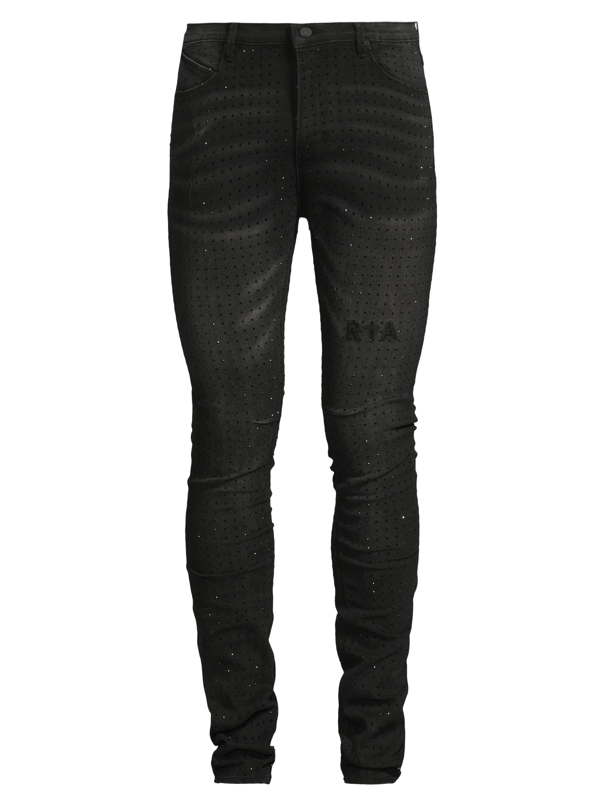 RTA Men's Bryant Slim-Fit Mid-Rise Jeans - Charcoal Crystals