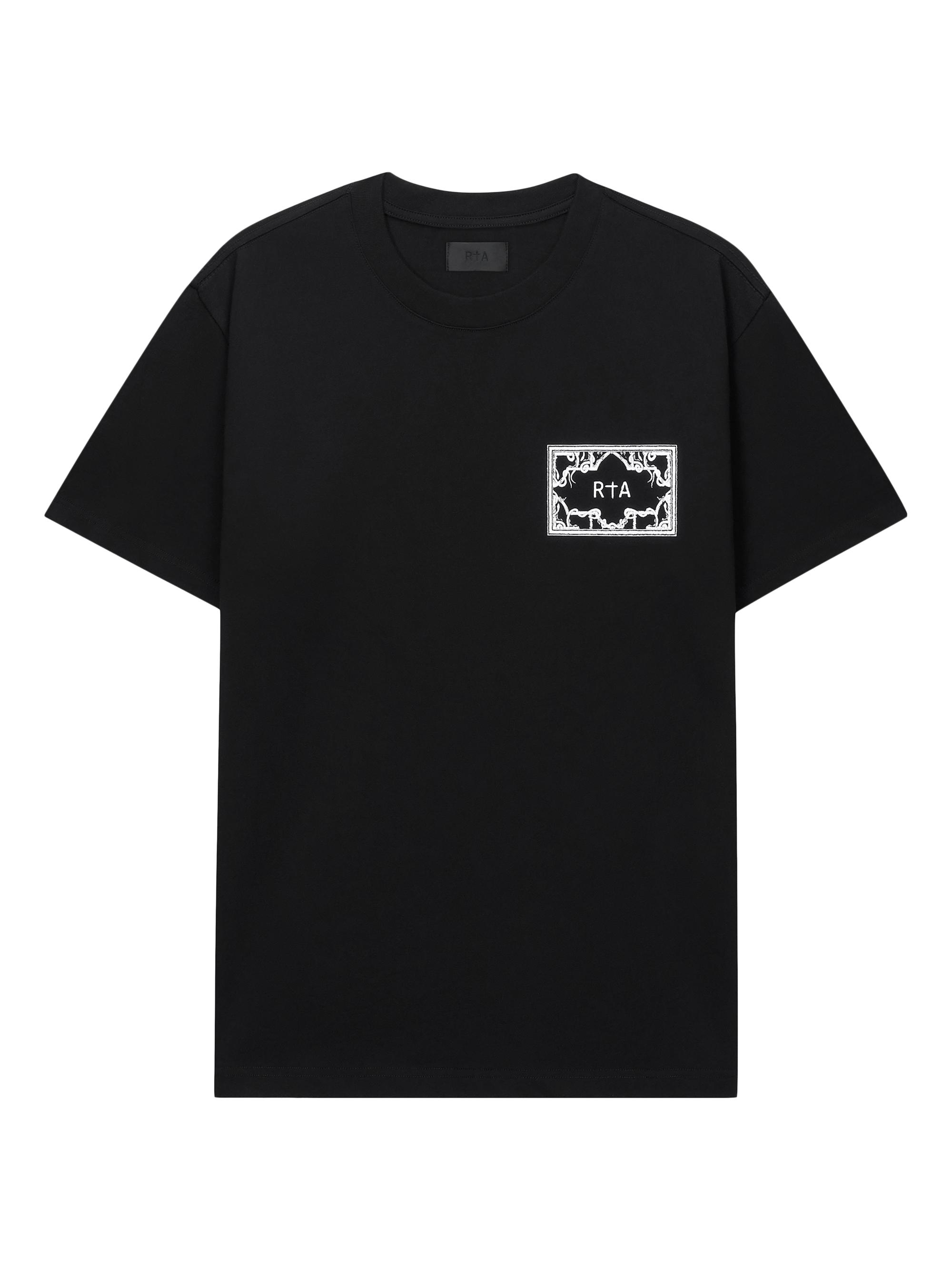 RTA Men's Red Light District Colin Stamp Logo T-Shirt - Black Stamp Logo