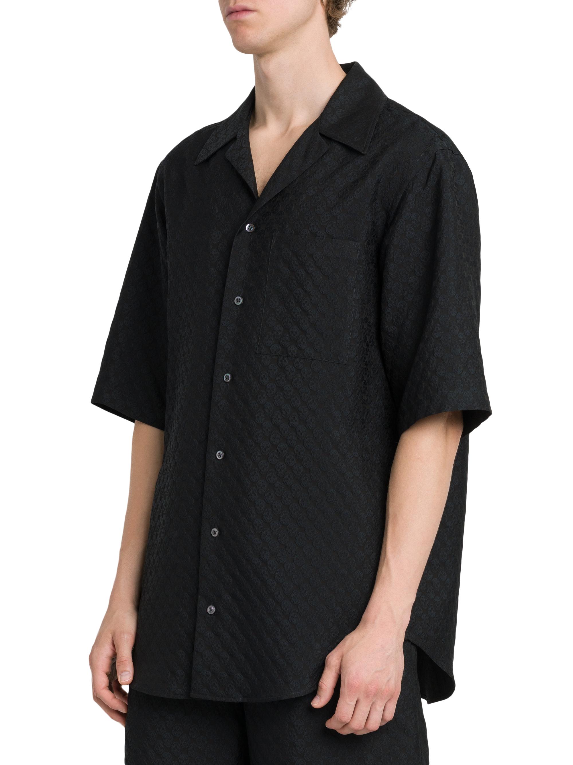 McQueen ​​Camp Collar Skull Jacquard Shirt | Saks Fifth Avenue