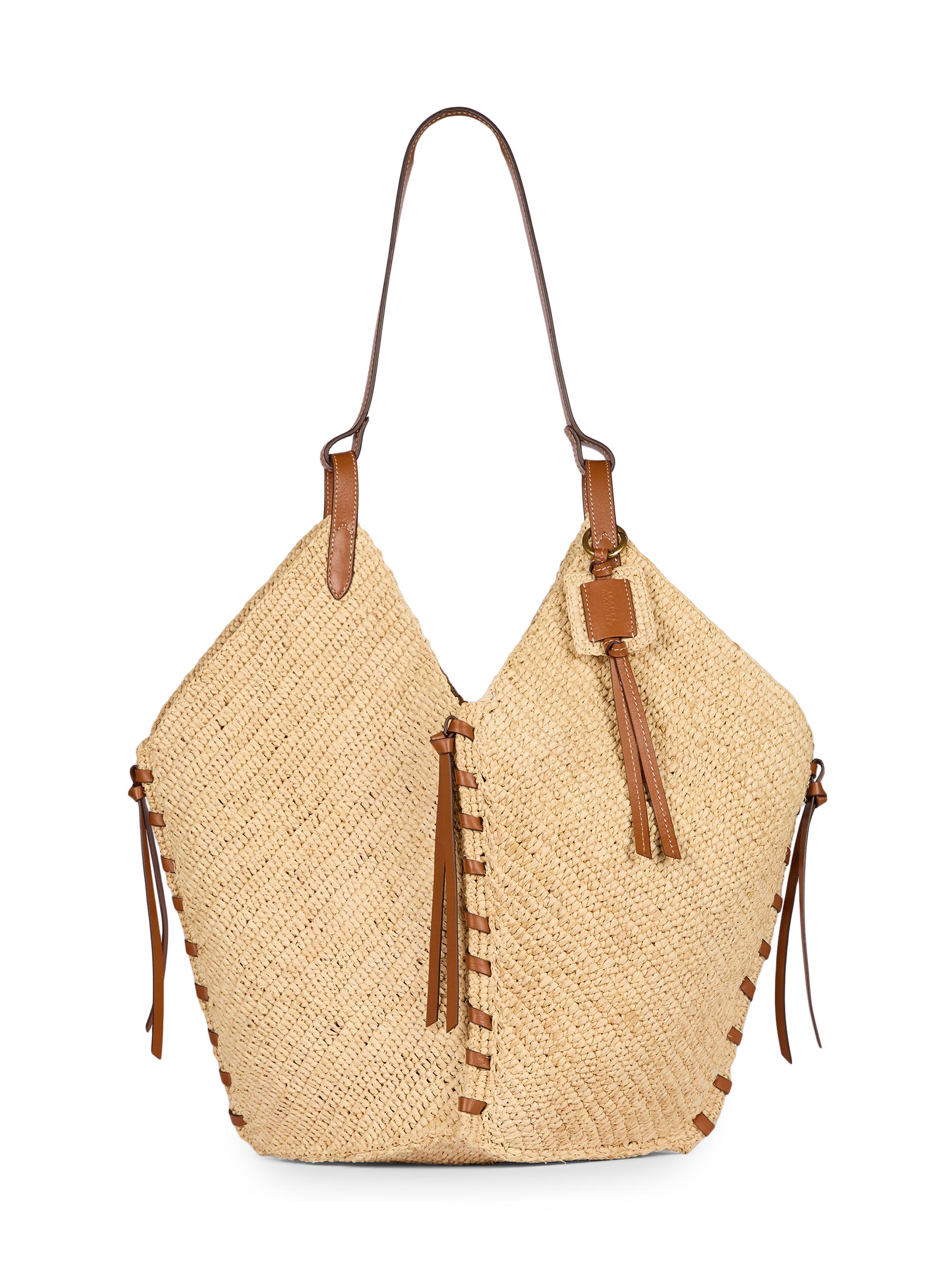 Isabel Marant Women's Tampa Raffia & Leather Tote Bag - Natural Cognac