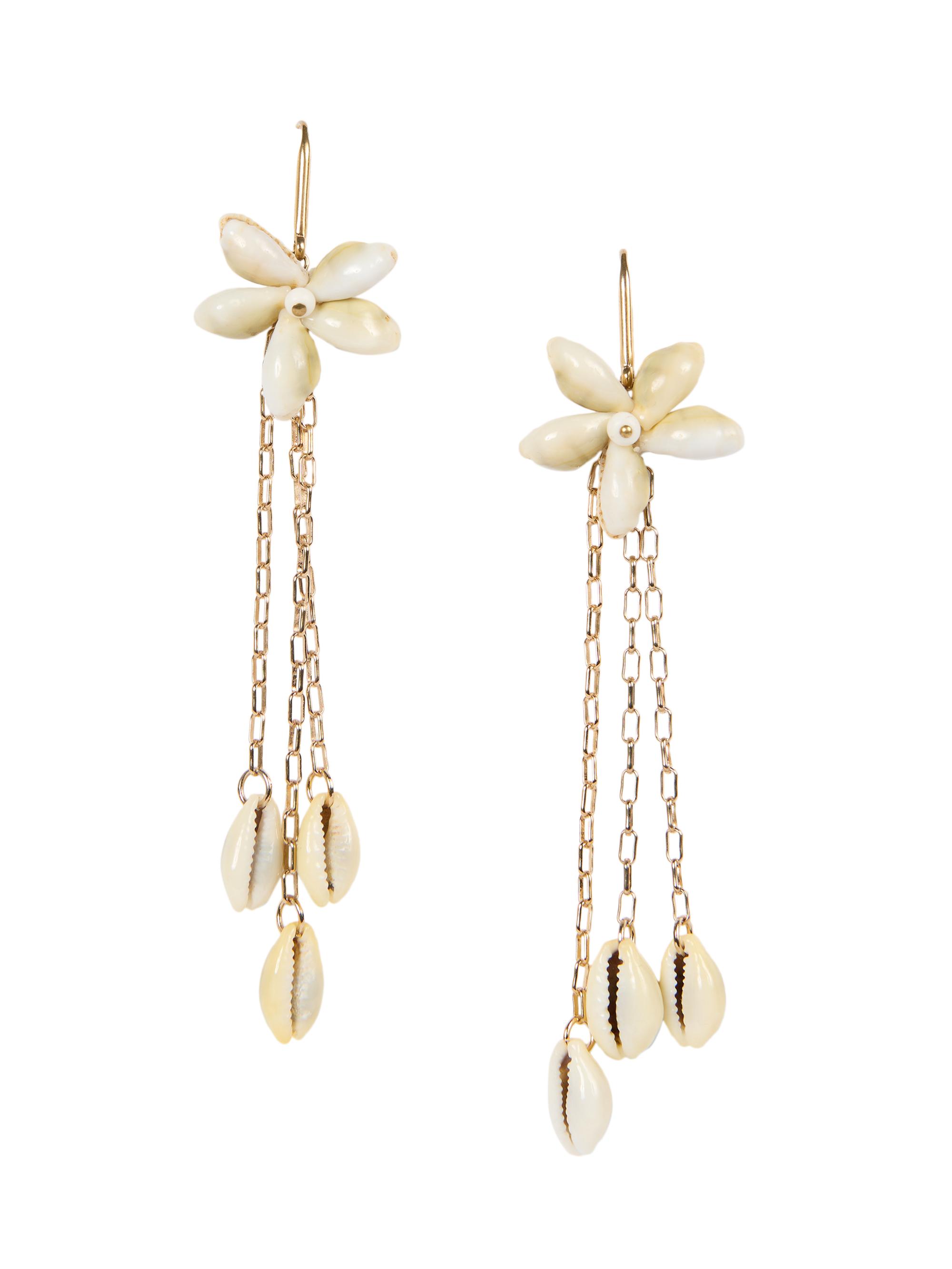 Isabel Marant Women's Goldtone & Seashell Chain Drop Earrings - Ecru