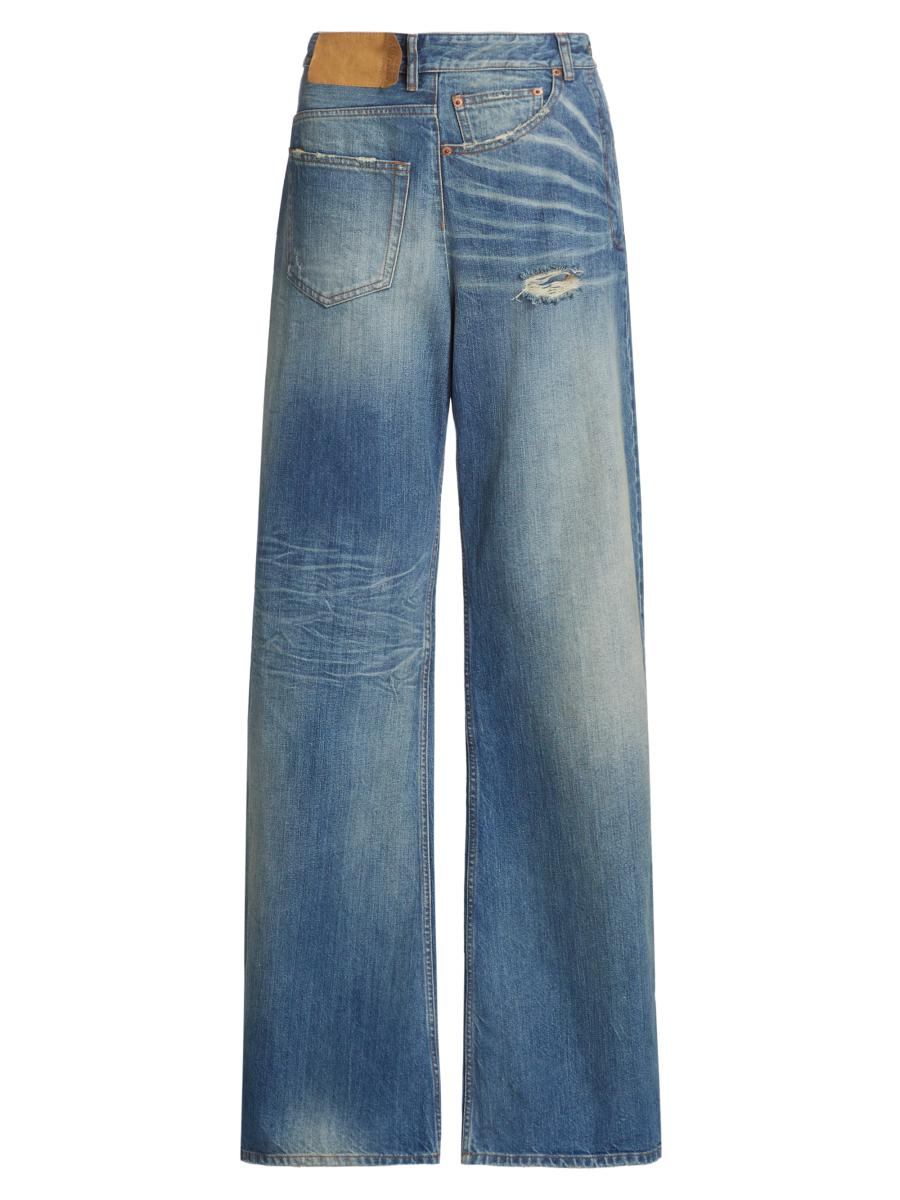 デニム・ジーパン Mm6 Maison Margiela Destroyed Straight Jeans MM6 Maison Margiela Twisted Distressed Straight-Leg Jeans