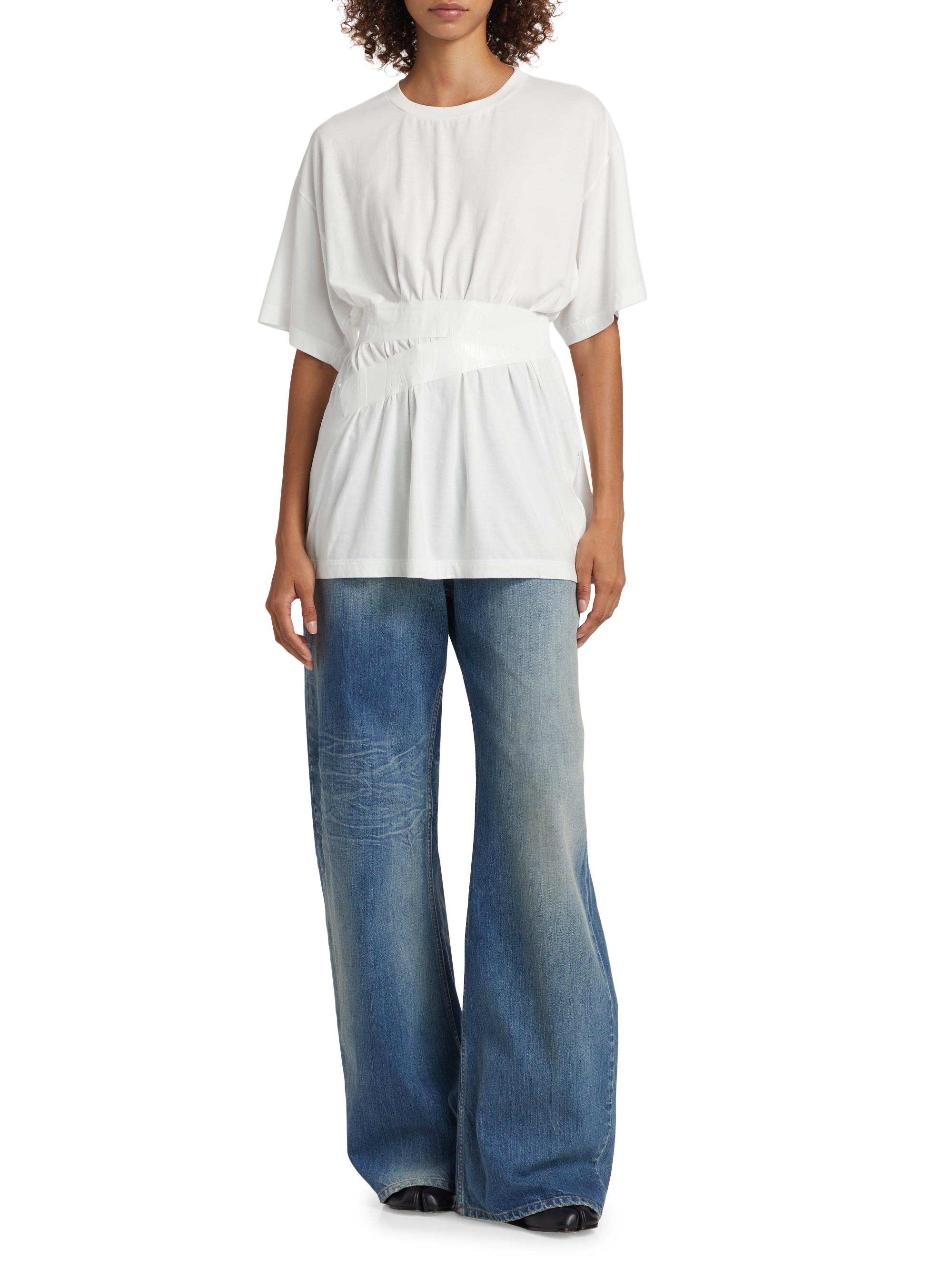 MM6 Maison Margiela Tape Jersey Crewneck T-Shirt | Saks Fifth Avenue