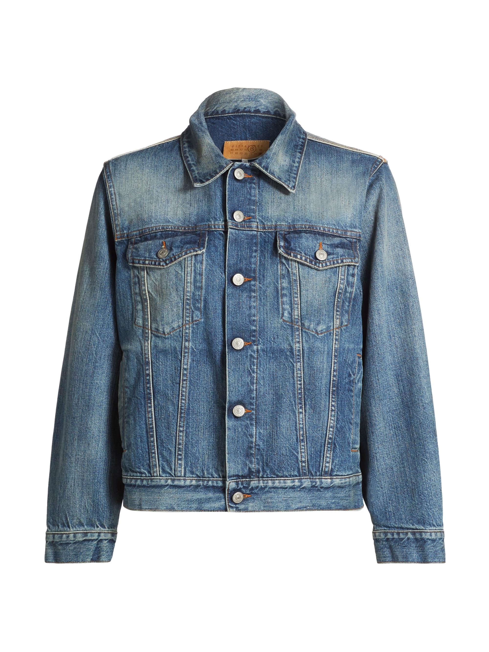 Stella McCartney Lace Yoke Oversized Denim Jacket | Saks Fifth Avenue