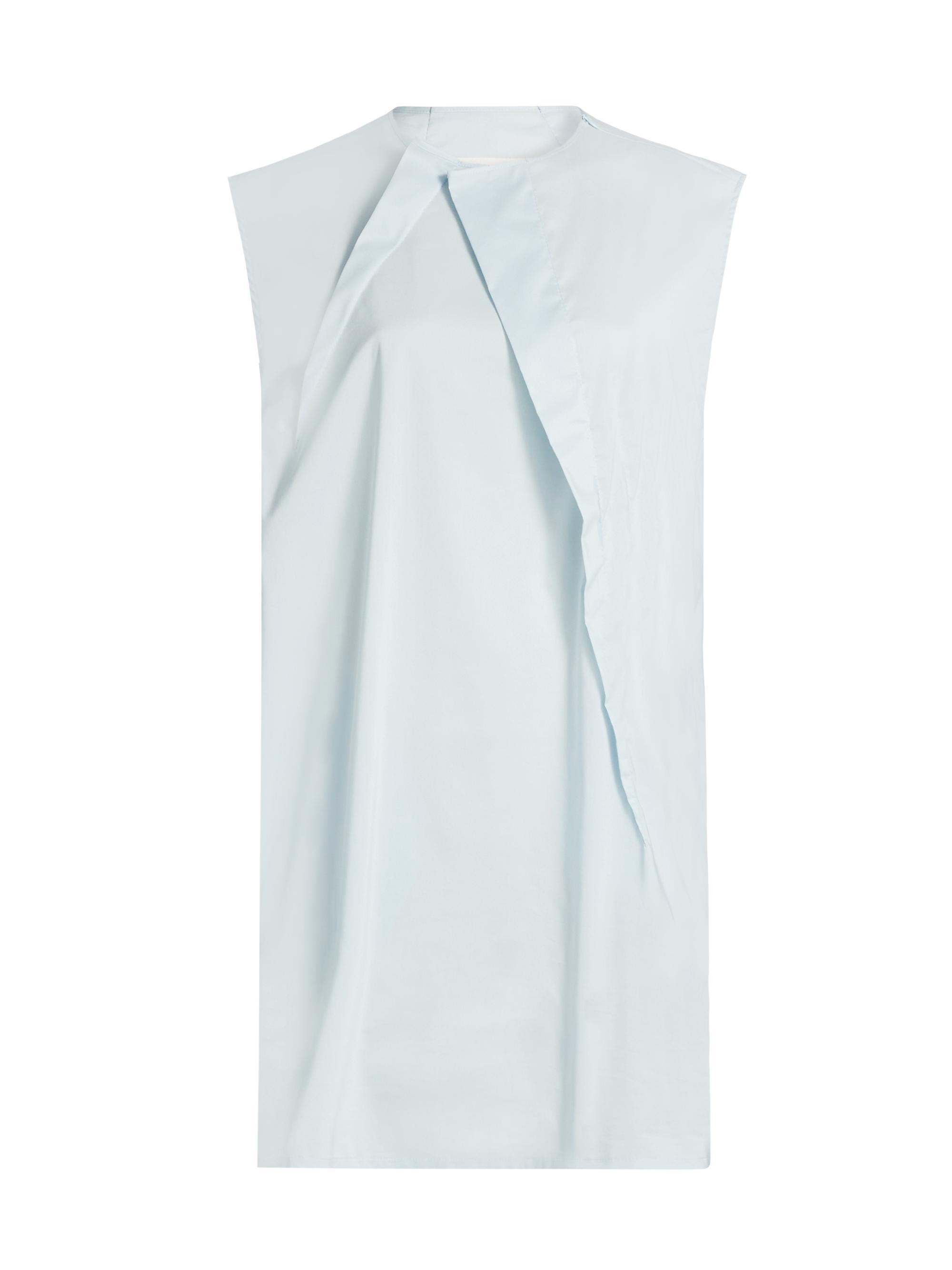 MM6 Maison Margiela Women's Pleated Cotton-Blend Sleeveless Minidress - Light Blue