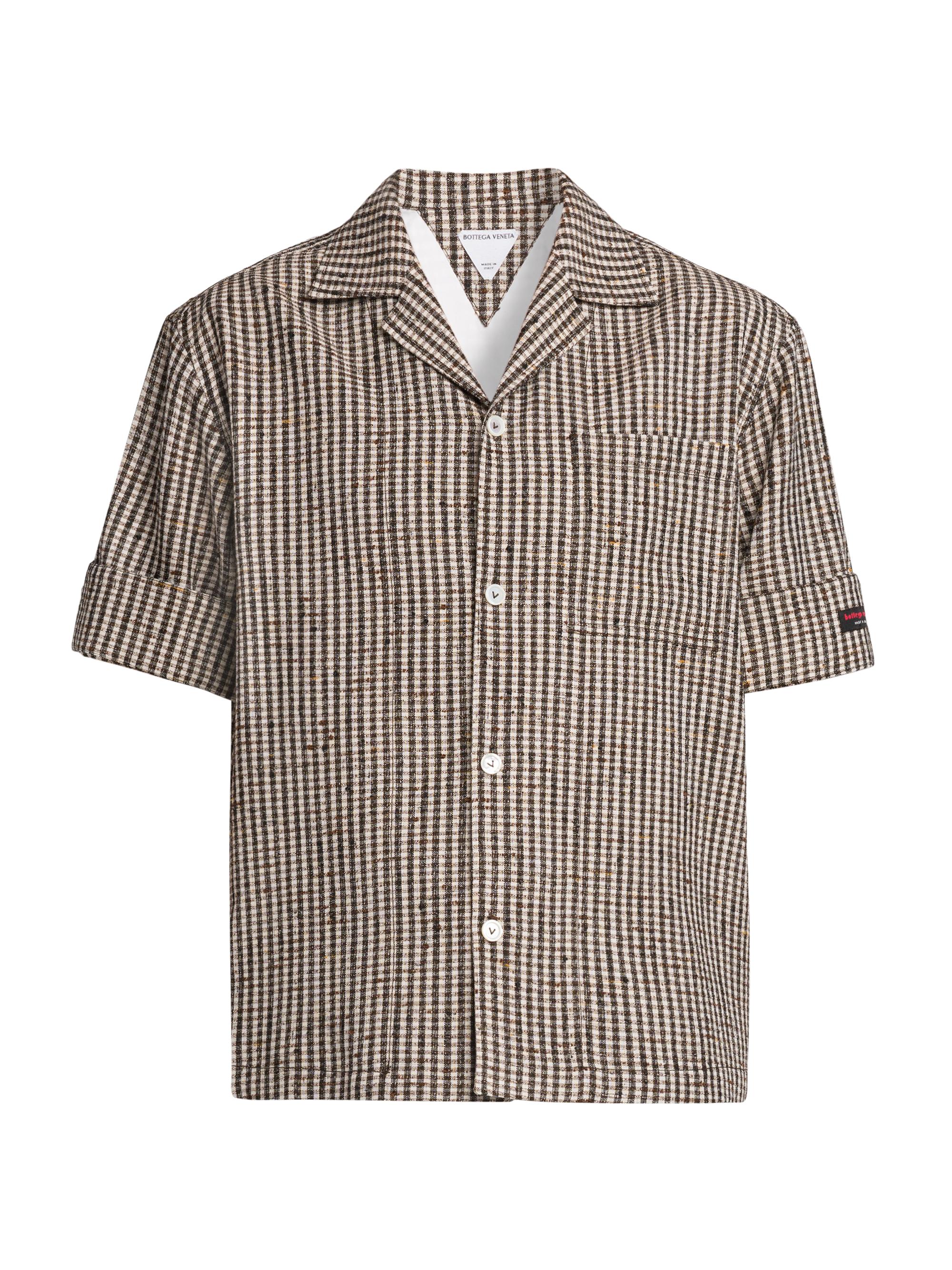 Balmain Logo-Striped Cotton Short-Sleeve Shirt | Saks Fifth