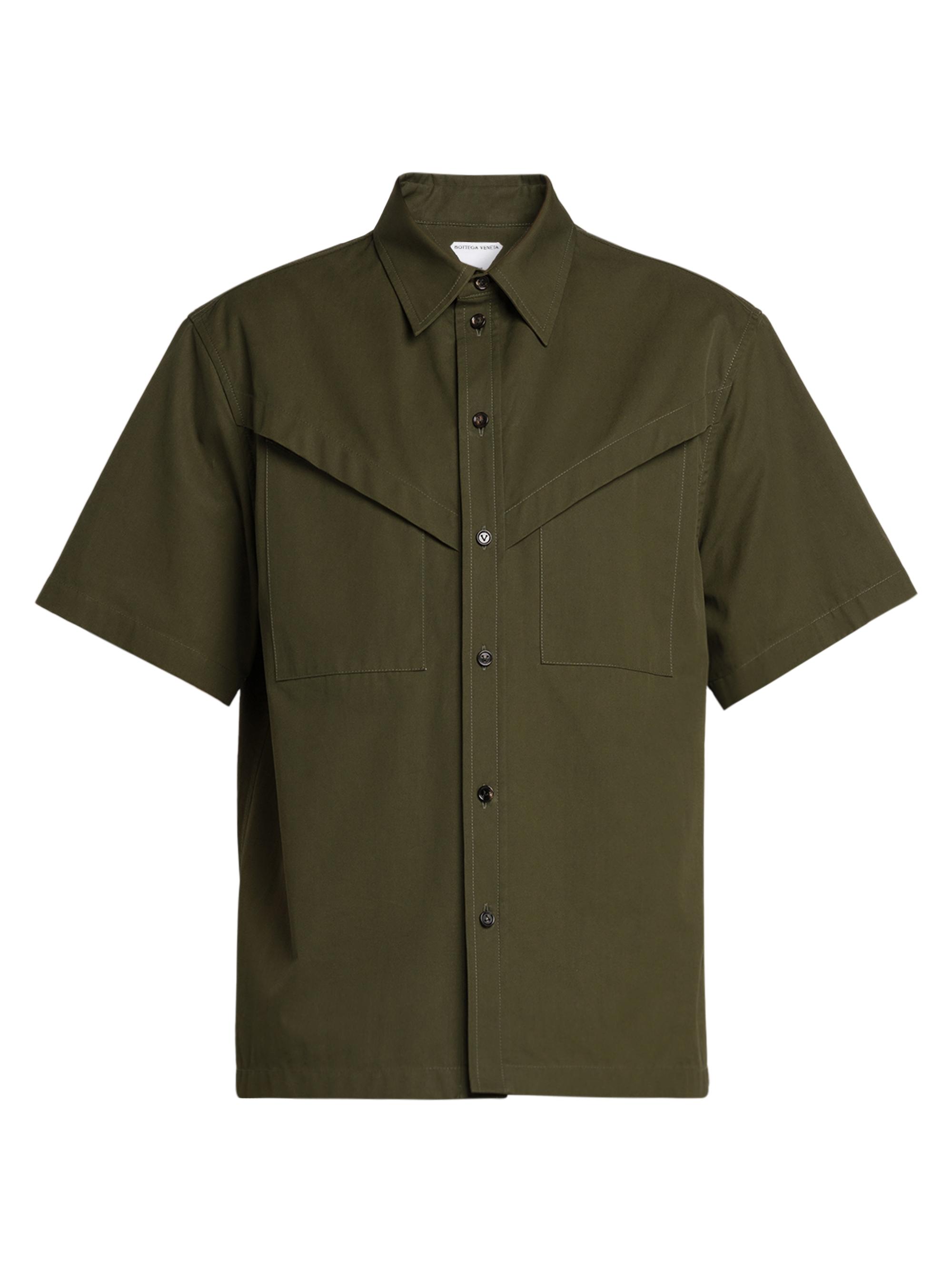 AMIRI レザーシャツ Amiri Arts District Camp Faux Leather Short-Sleeve Shirt | Saks