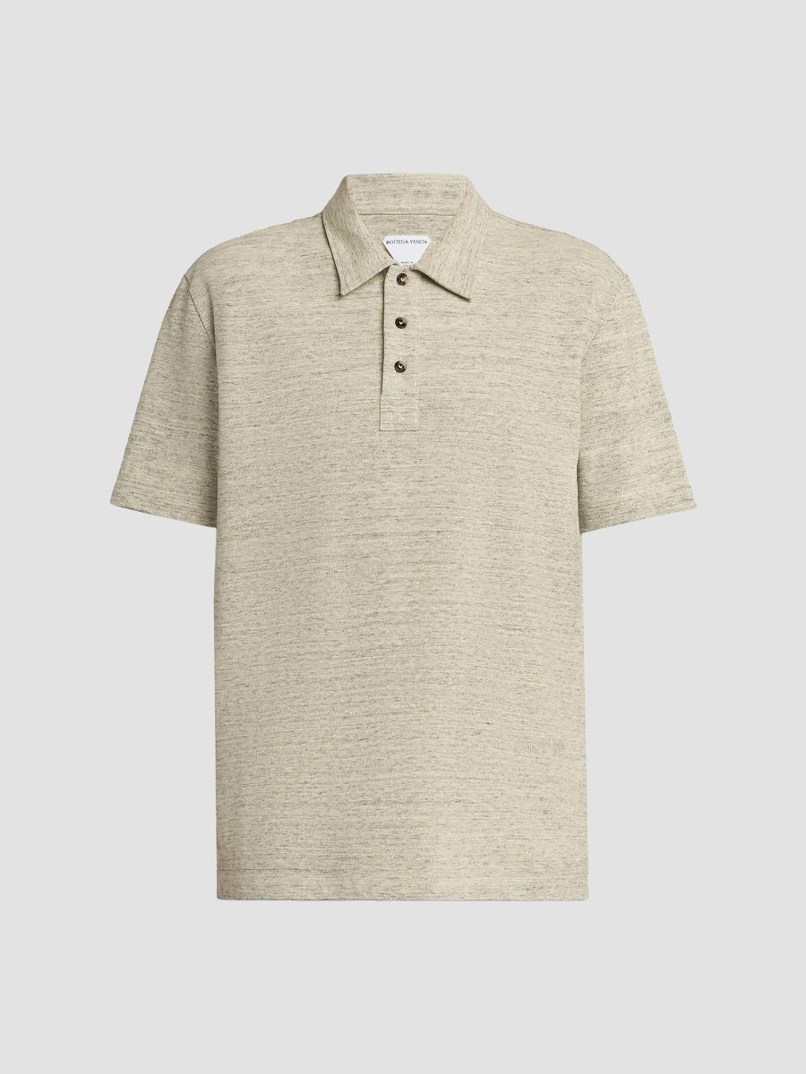 Bottega Veneta Chine Cotton Pique Polo Shirt | Saks Fifth Avenue