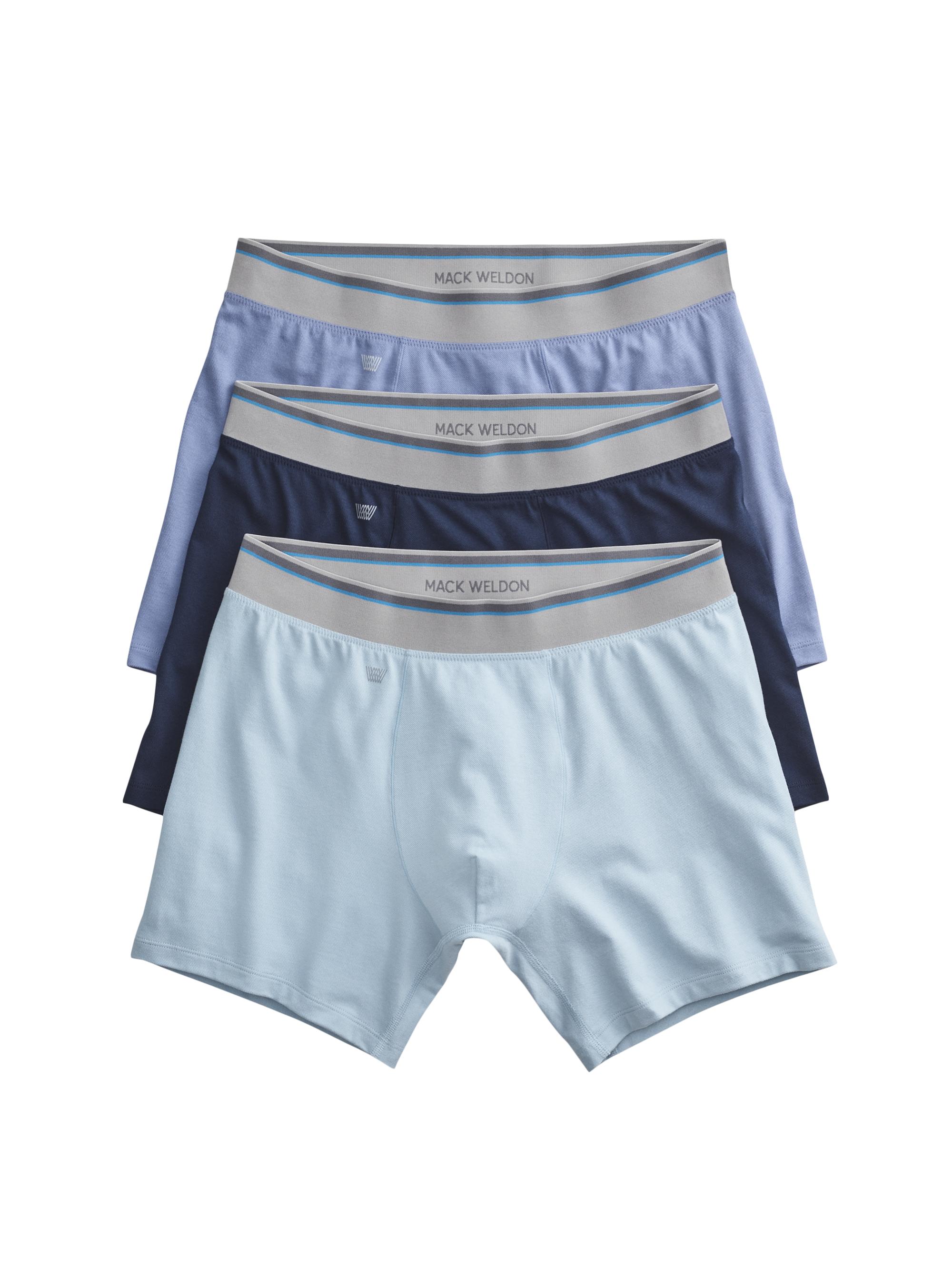Mack Weldon Men's Cloud FX Boxer Brief 3-Pack - Blue Seasonal