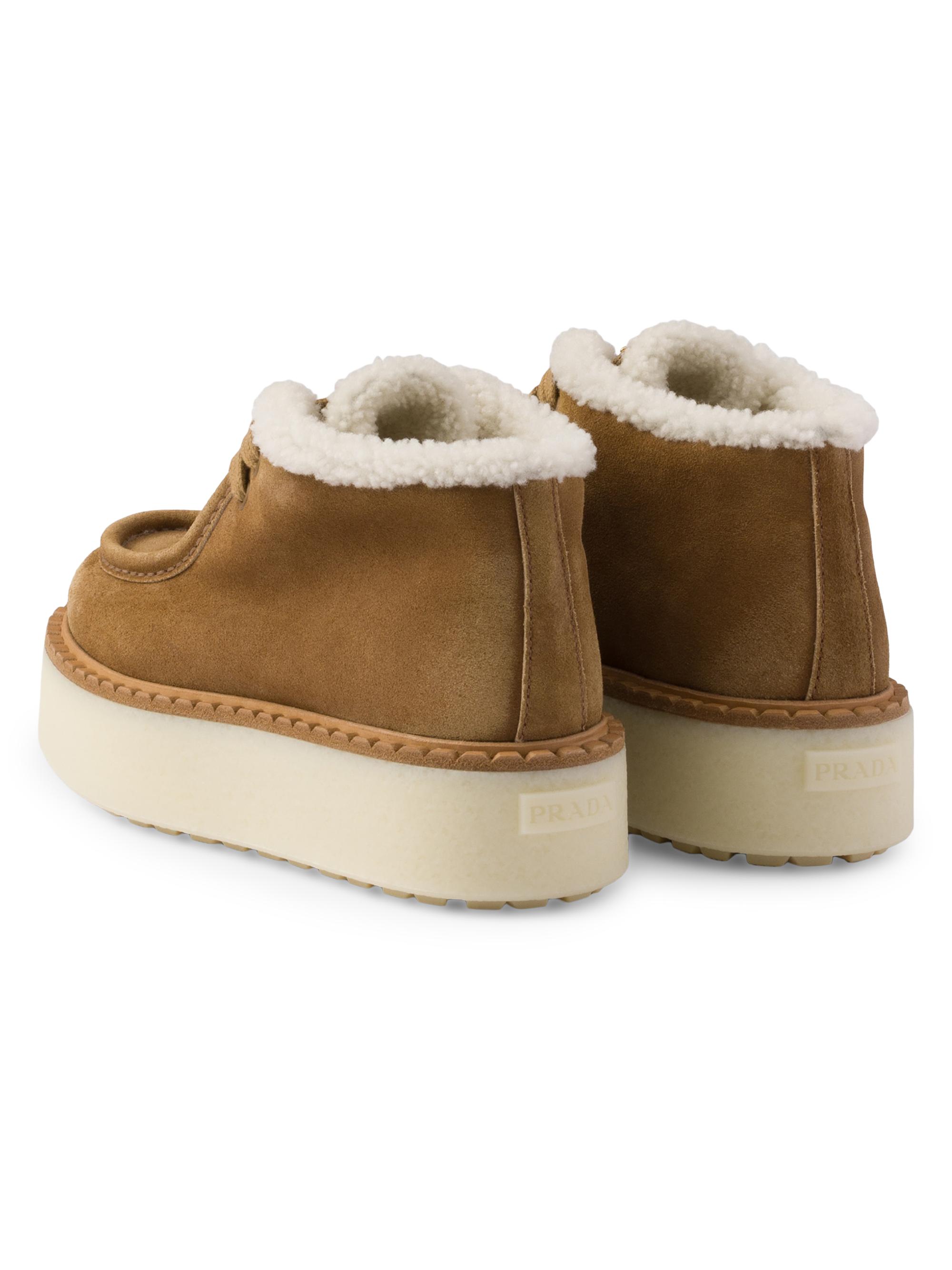 PRADA CHUKKA ブーツ ブラウン スエード26.0-26.5