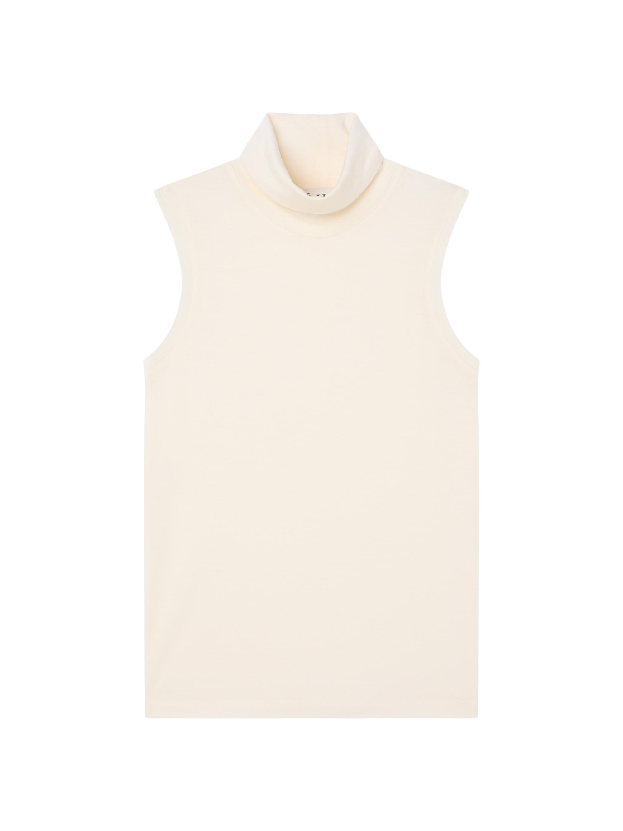 Róhe Women's Merino Wool Sleeveless Turtleneck Top - Cream