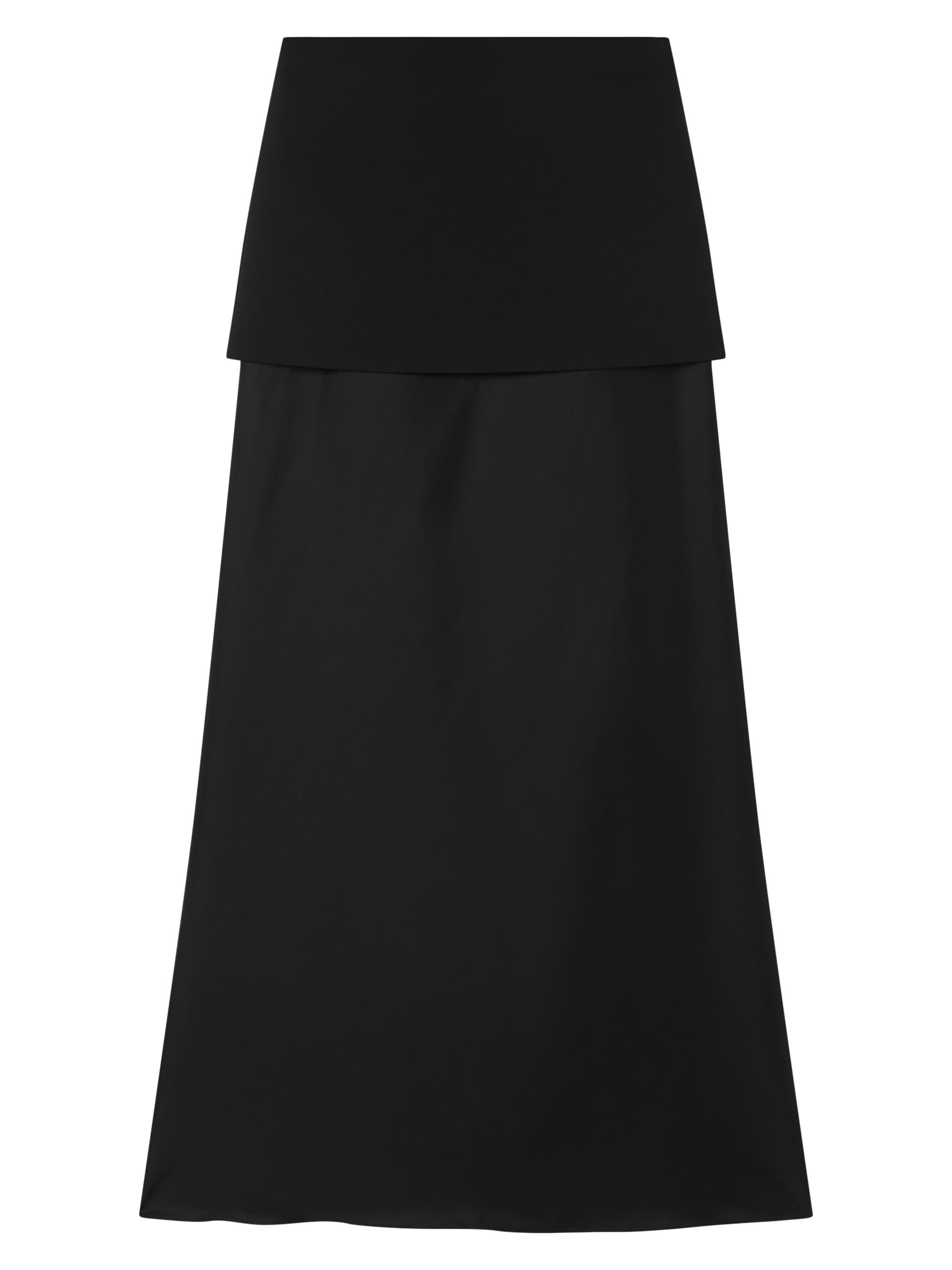 Róhe Women's Fluid Fused Wool & Silk Maxi Skirt - Black