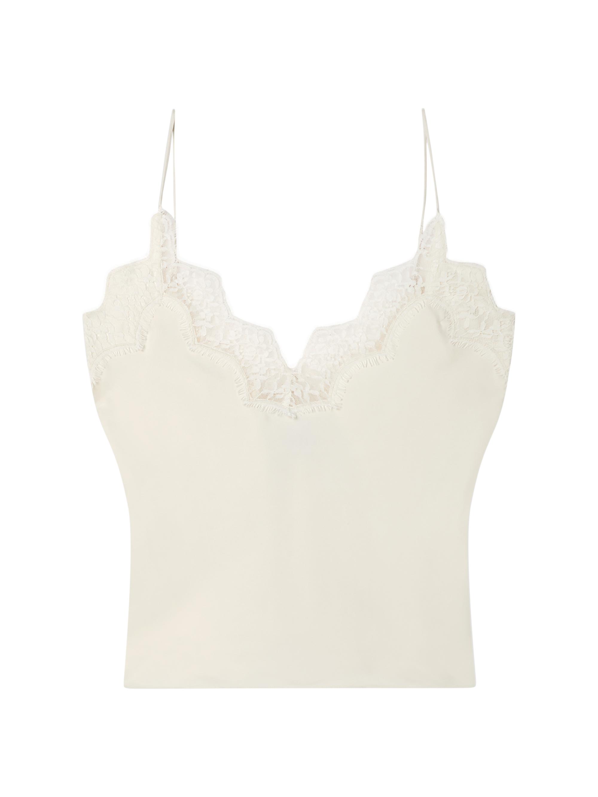 Róhe Women's Silk Lace Camisole Top - Cream