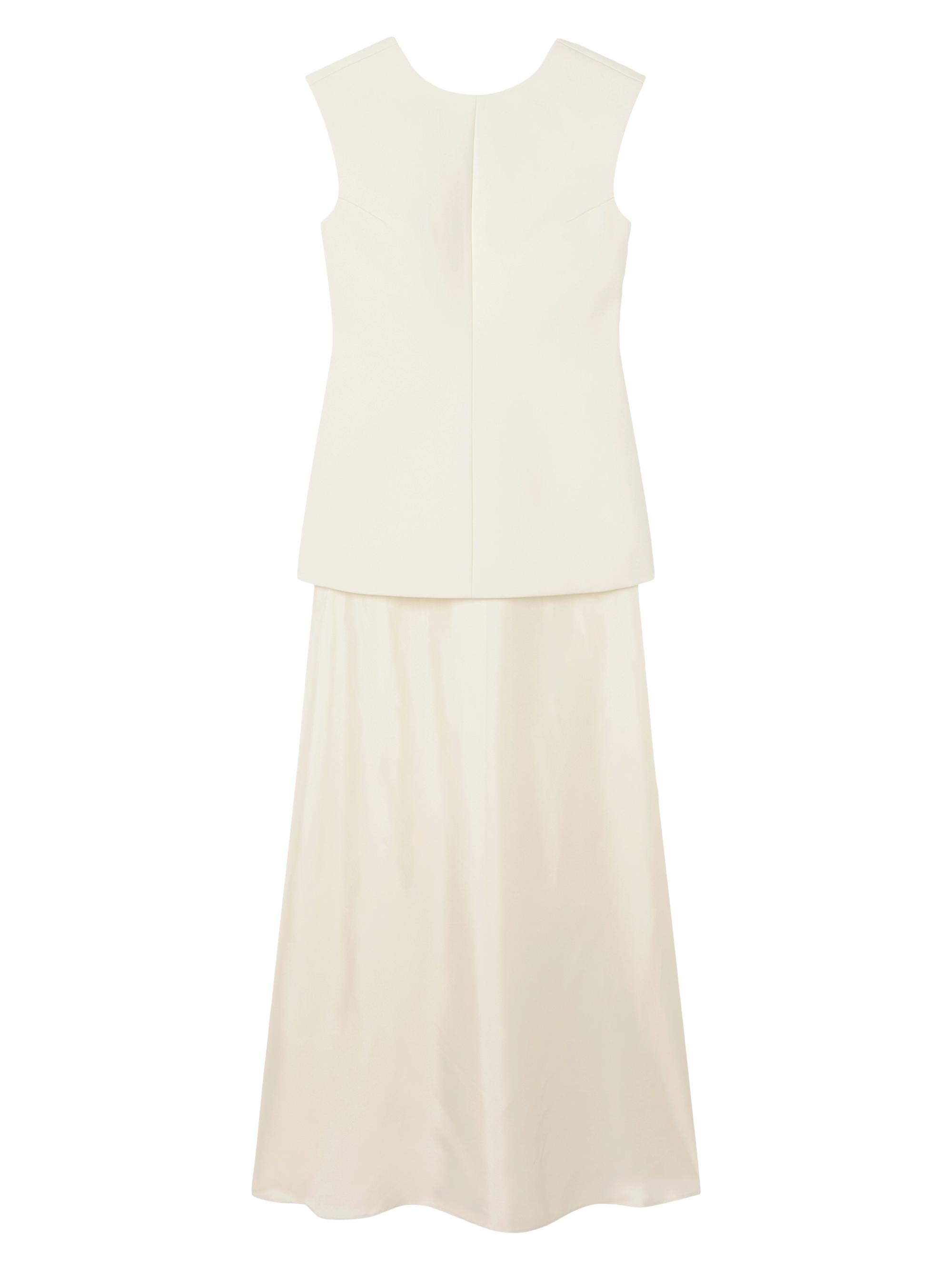 Róhe Women's Open Back Silk and Wool-Blend Maxi Dress - Cream