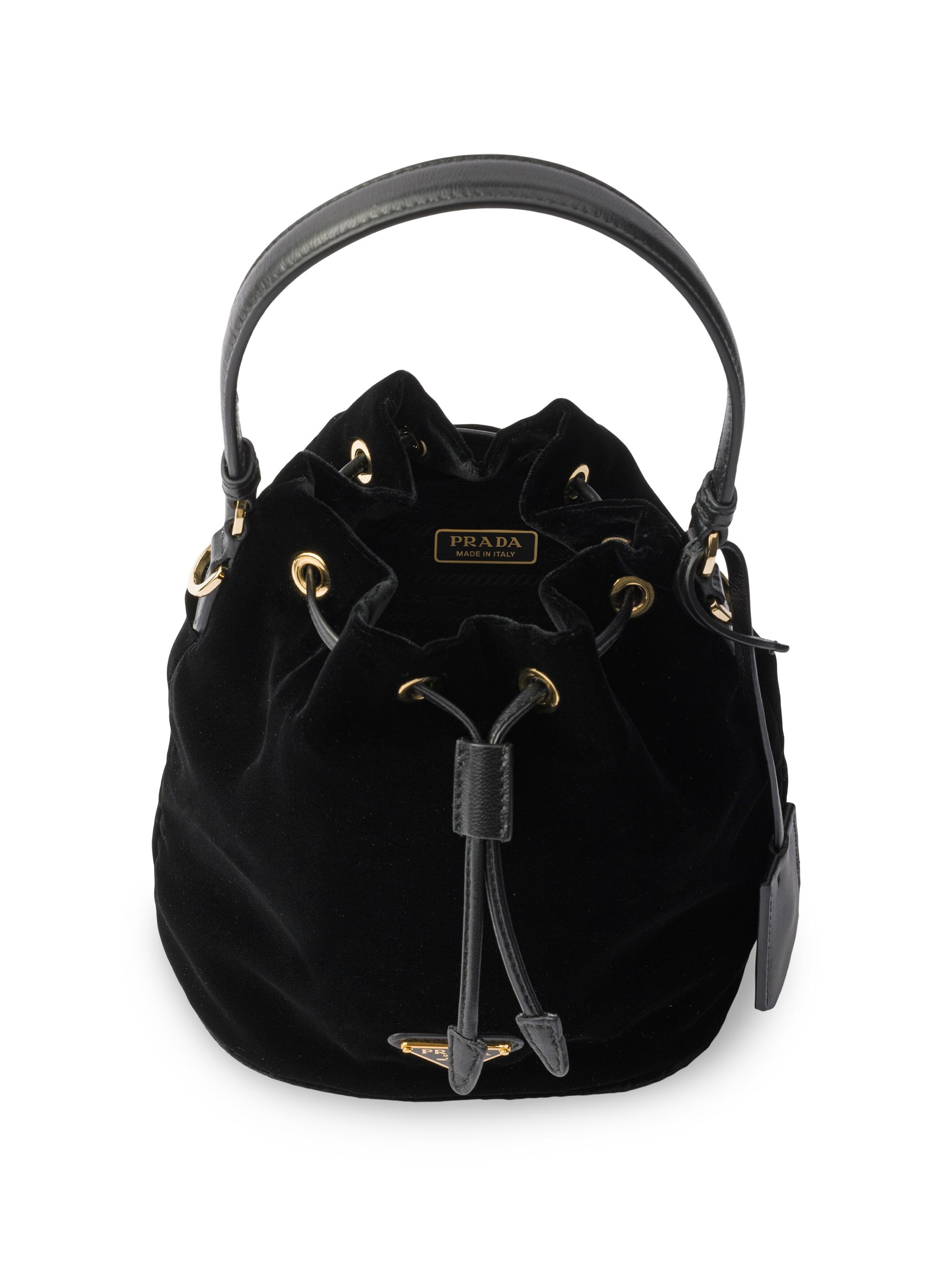 Prada Velvet Mini Bag with Nappa Leather Details | Saks Fifth Avenue