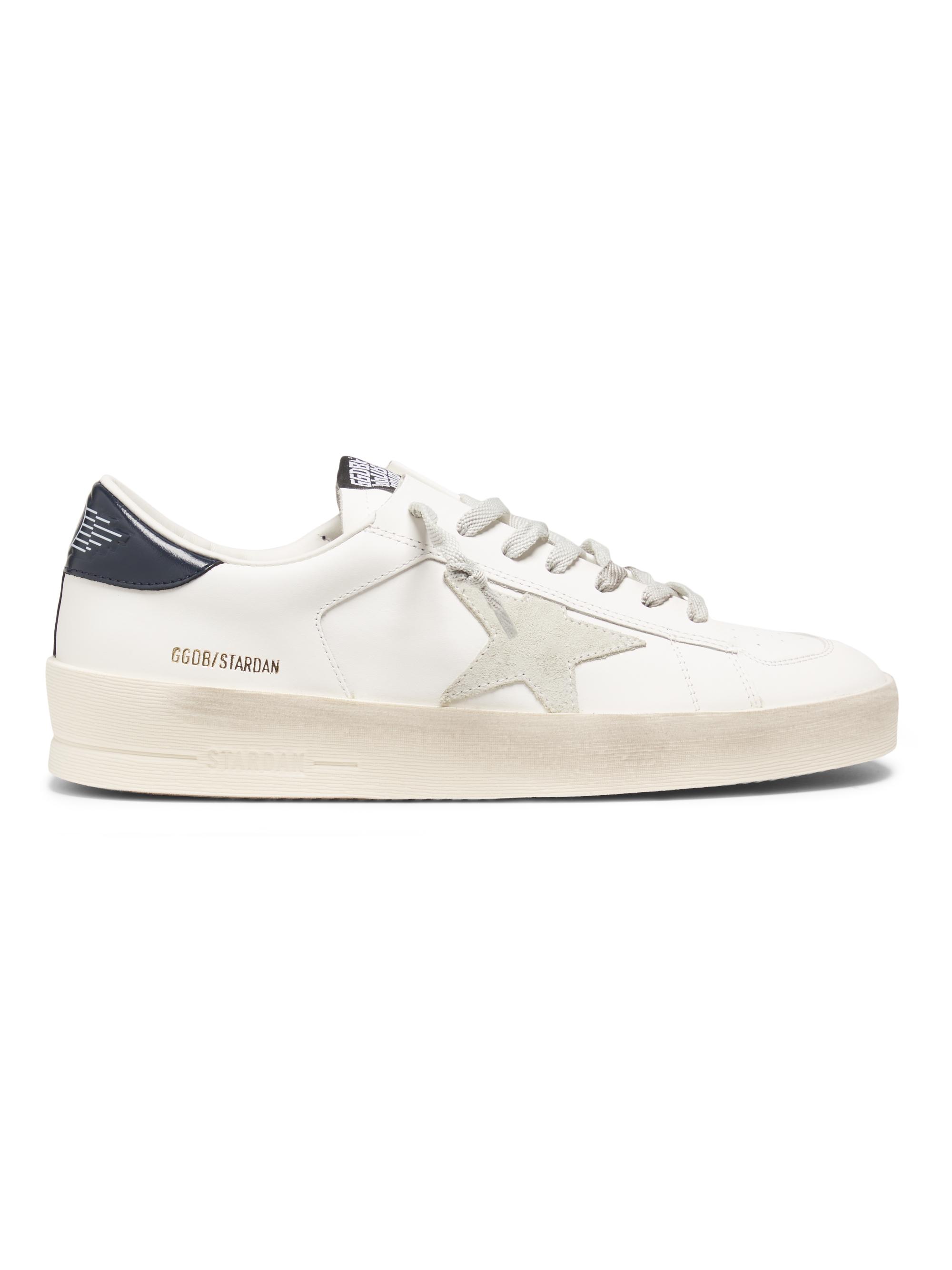 Golden Goose Men's Stardan Leather Low-Top Sneakers - White Ice Blue