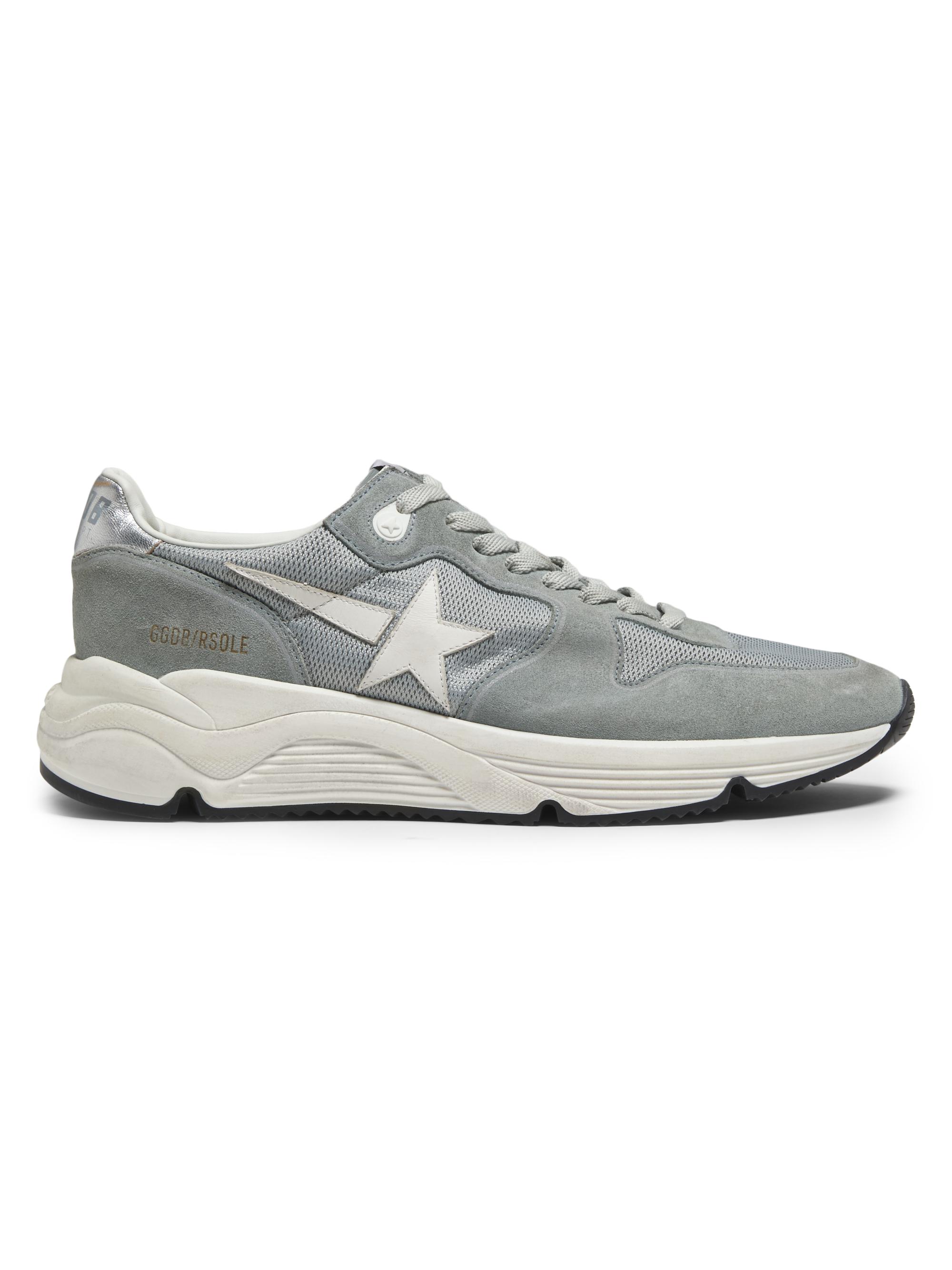 Golden Goose Men's Running Mesh & Suede Low-Top Sneakers - Blue White Silver