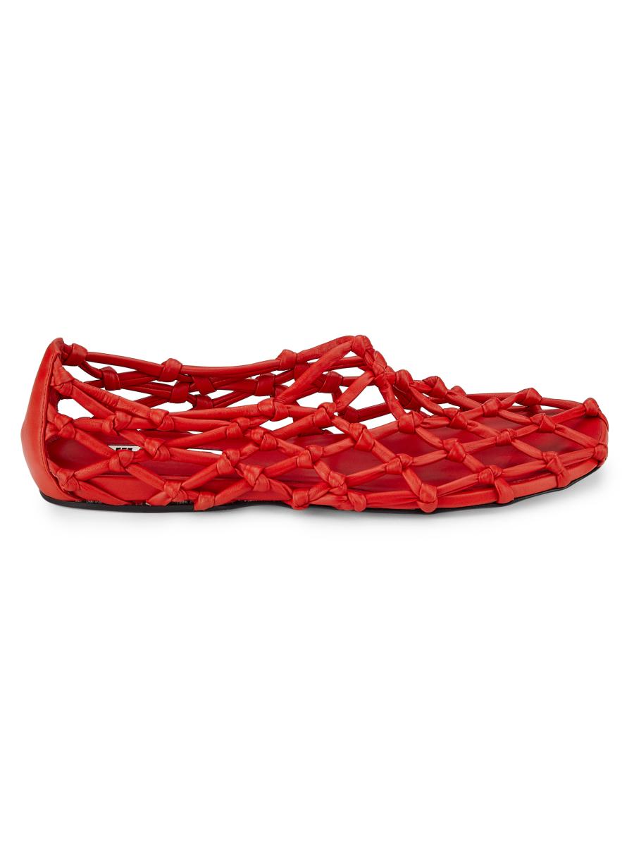 【関税＆送料込み】Jil Sander Ballerinas Jil Sander Leather Ballerina Flats | Saks Fifth Avenue