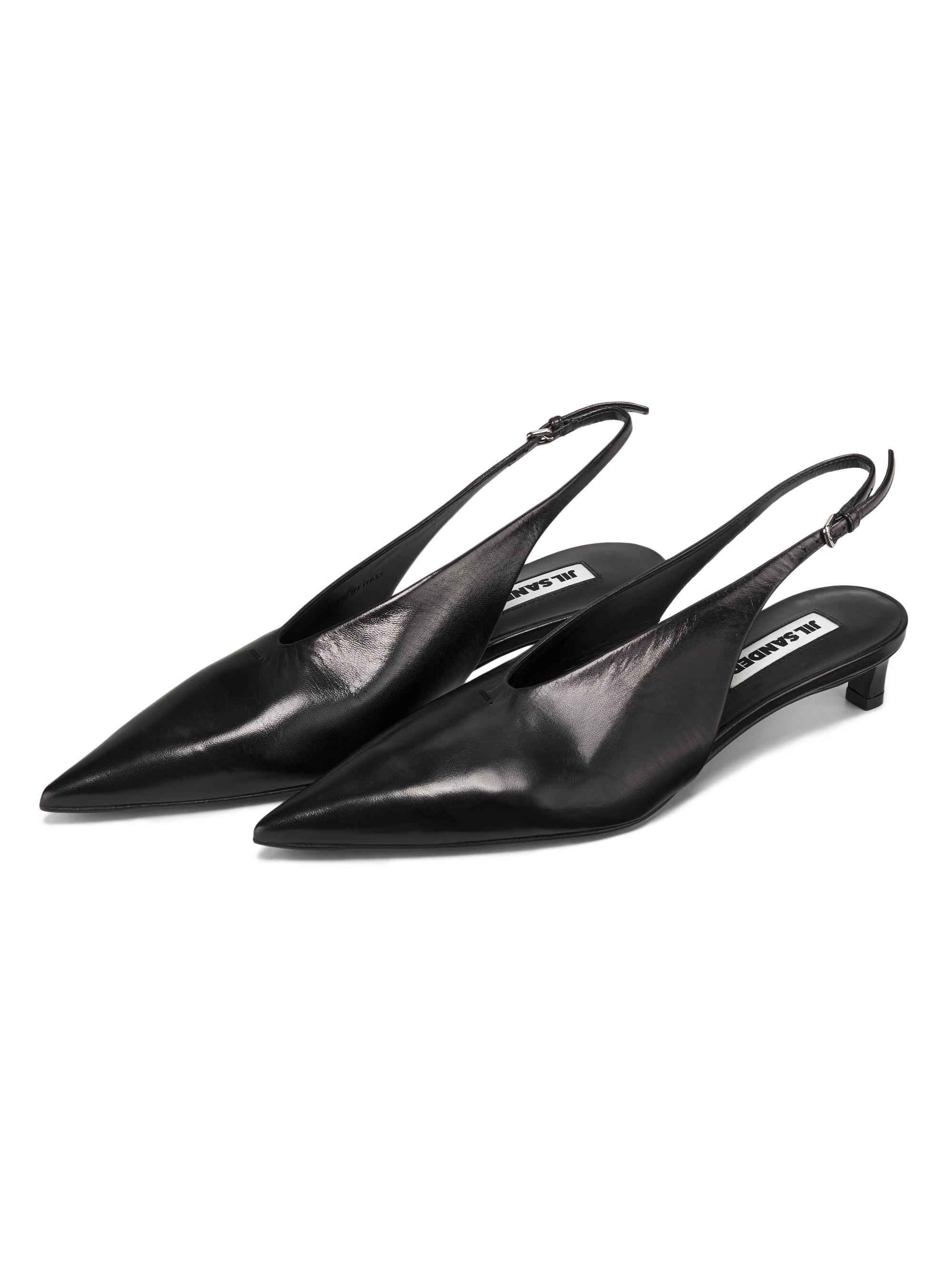 Jil Sander Cruise 35MM Leather Kitten-Heel Pumps | Saks Fifth Avenue