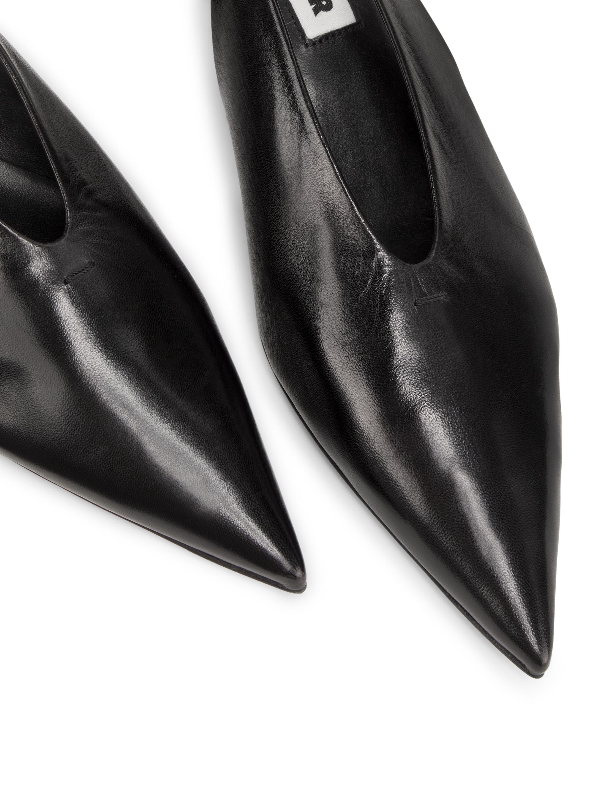 Jil Sander Cruise 35MM Leather Kitten-Heel Pumps | Saks Fifth Avenue