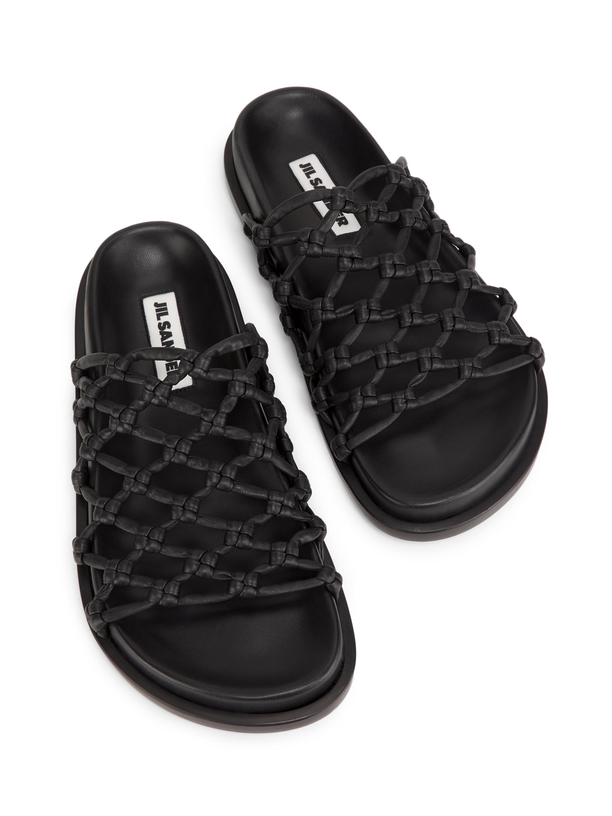 Jil Sander Woven Leather Sandals | Saks Fifth Avenue