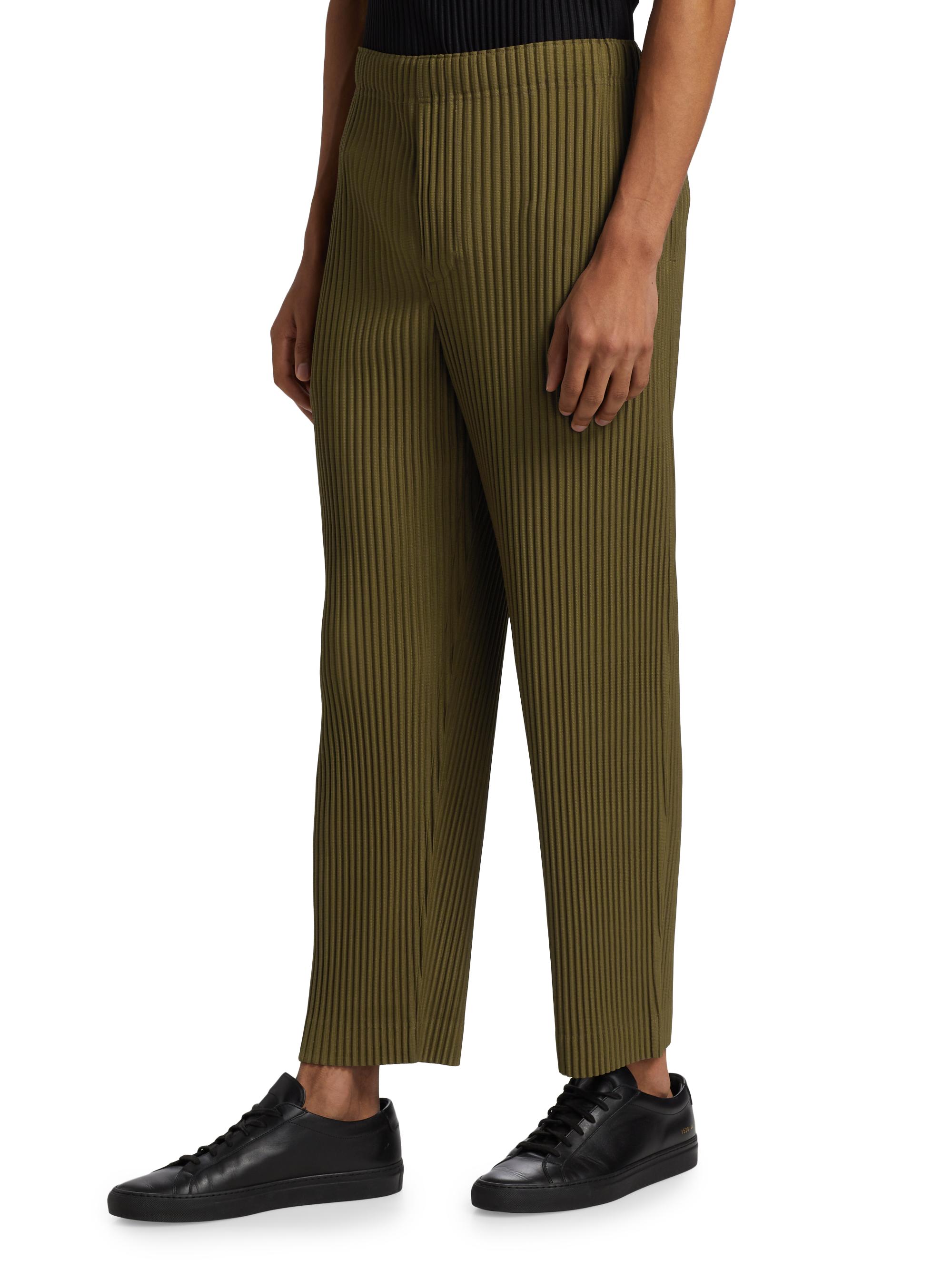 Homme Plissé Issey Miyake Pleats Crop Pants | Saks Fifth Avenue