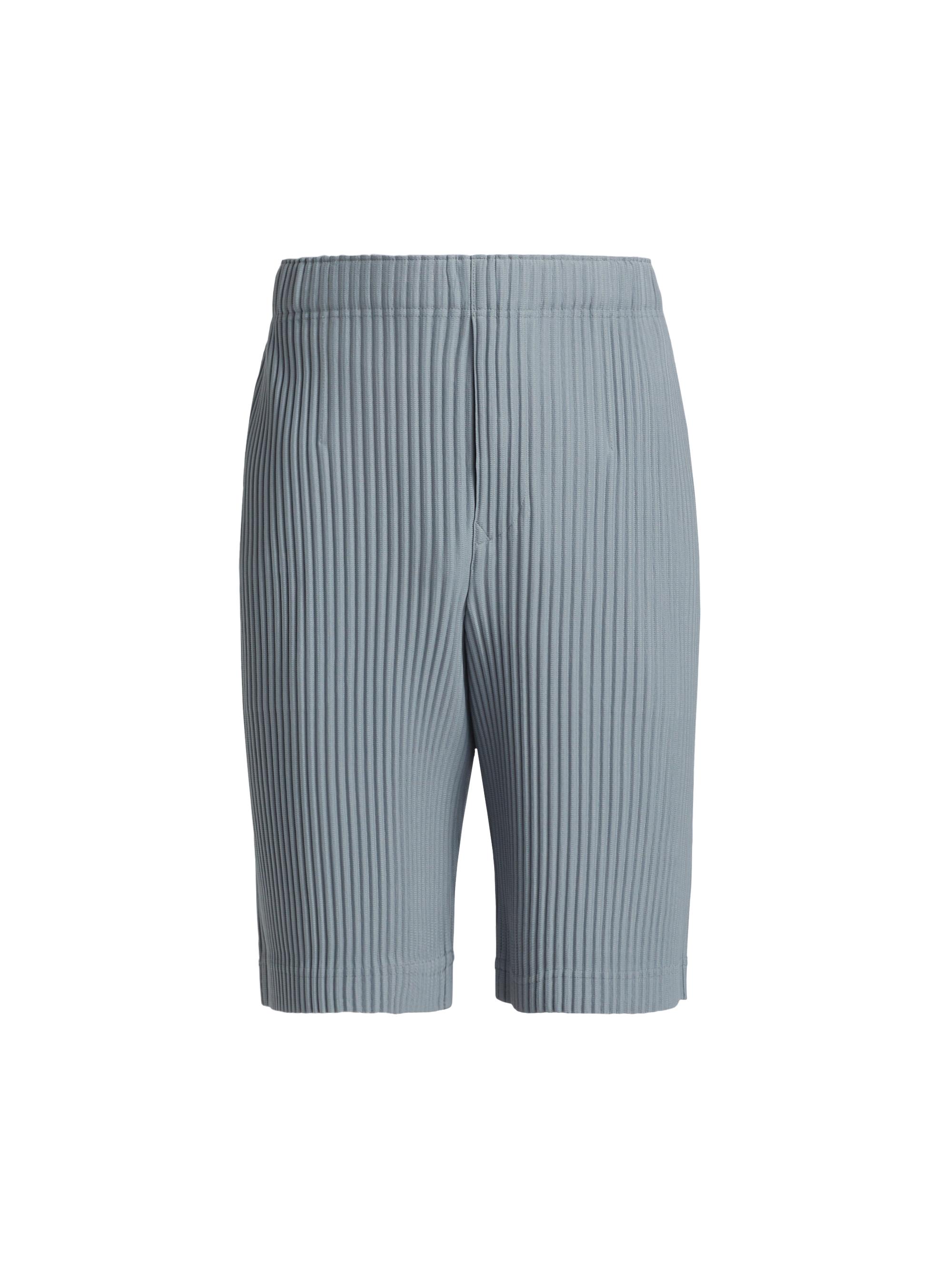Homme Plissé Issey Miyake Men's Pleated Shorts - Gray Blue