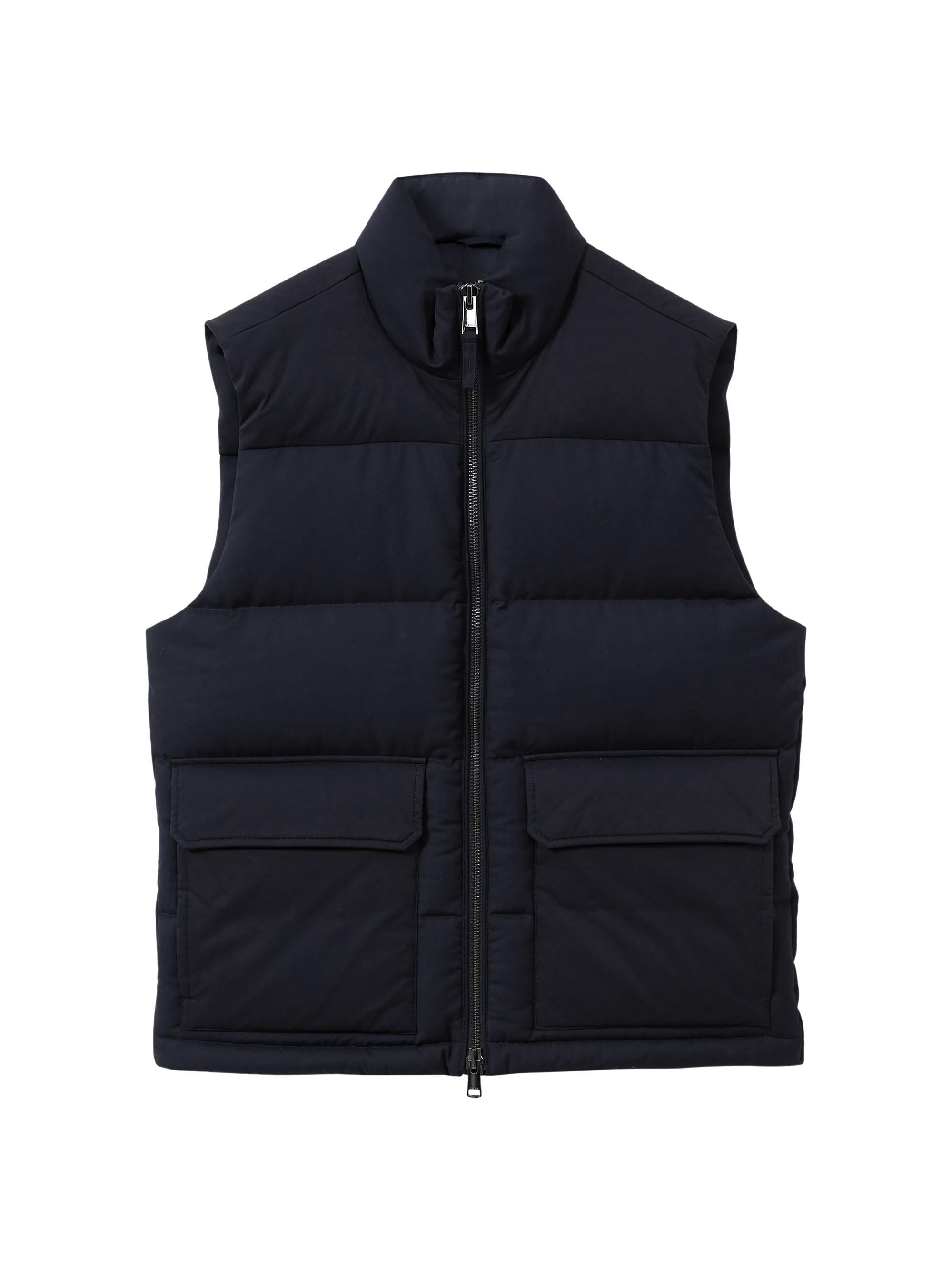 Reiss Men's Dante Quilted Zip Vest - Navy