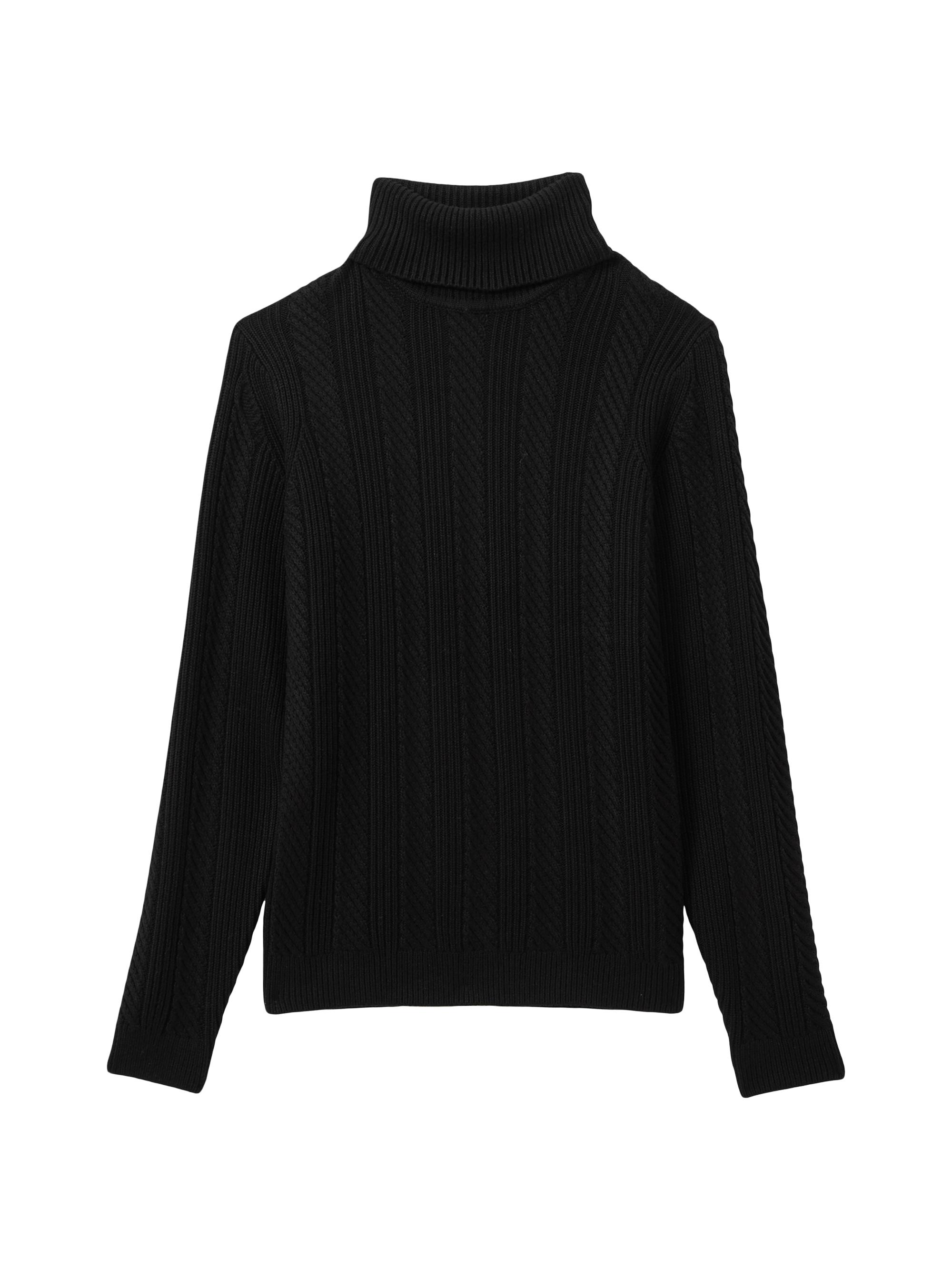 Reiss Men's Flick Turtleneck Sweater - Black