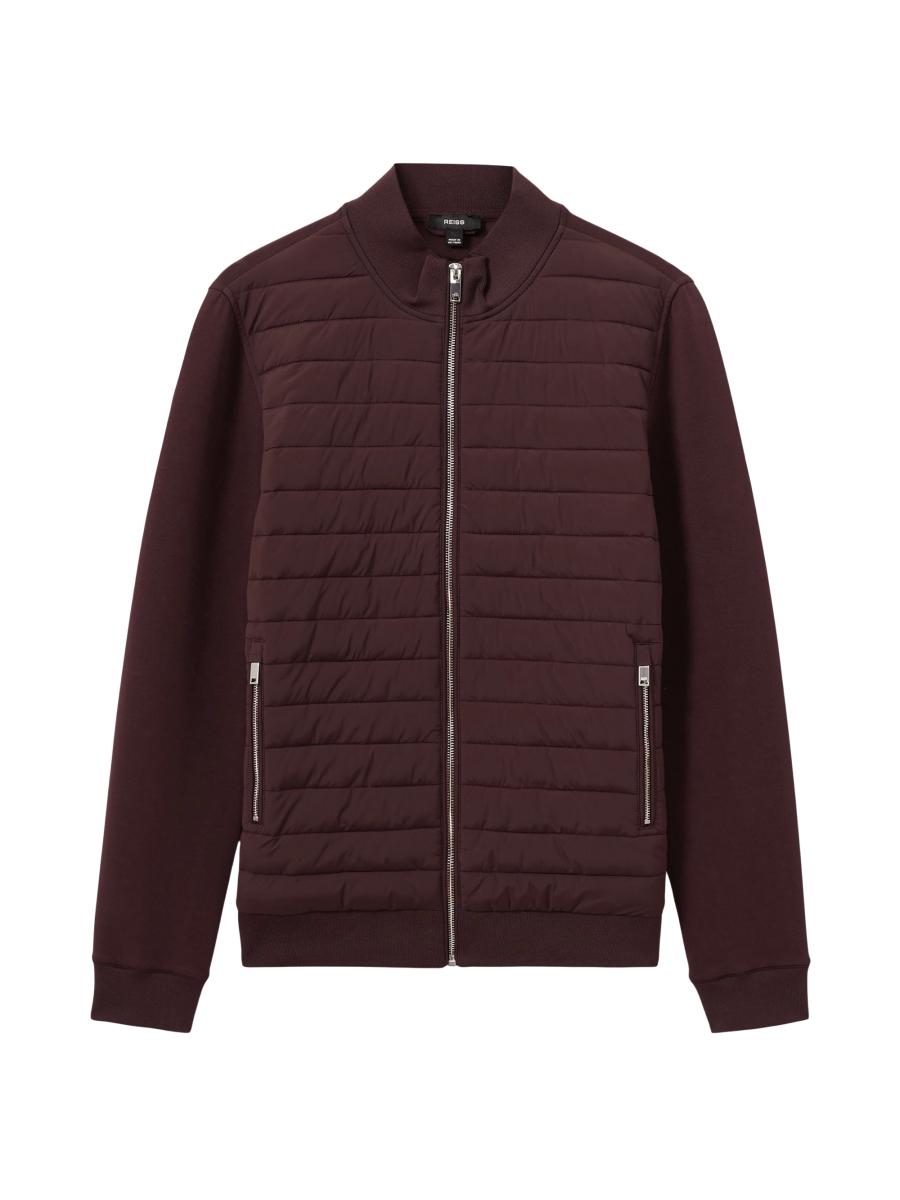 【海外限定】REISSジャケット☆Nina Quilted Zip-Through Bomber Reiss Nina Quilted Bomber Jacket, Burgundy
