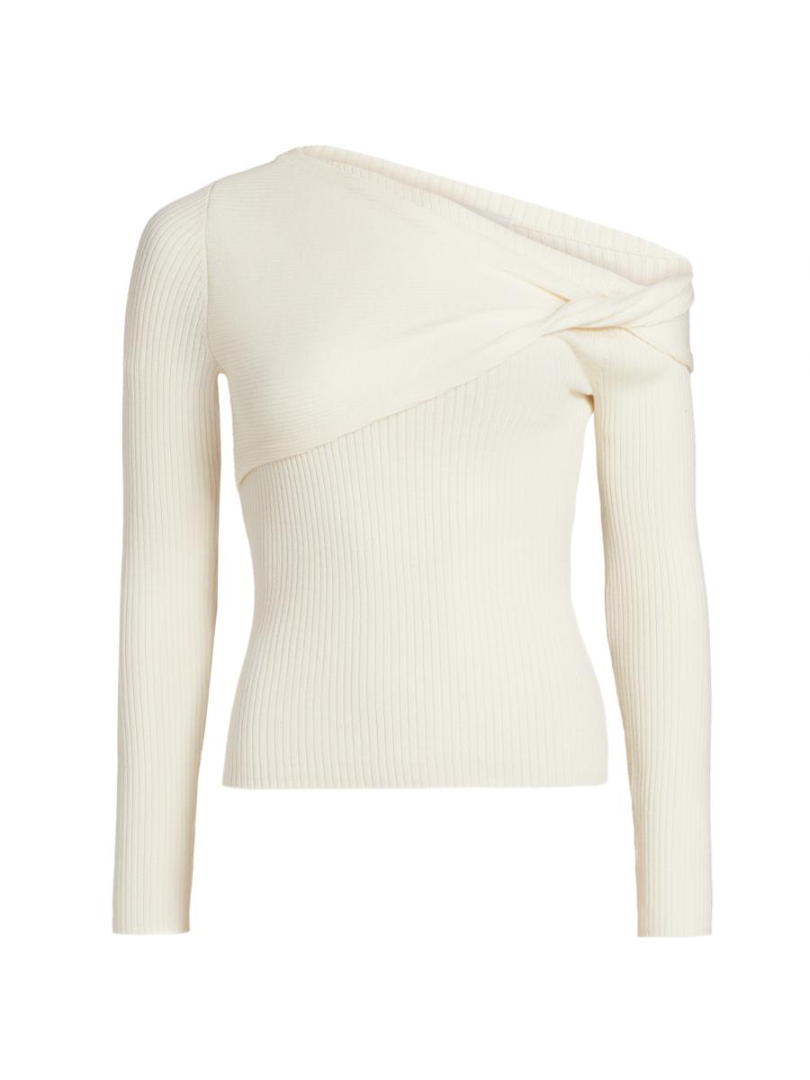 Reformation Lilou Asymmetric Wool Sweater | Saks Fifth Avenue