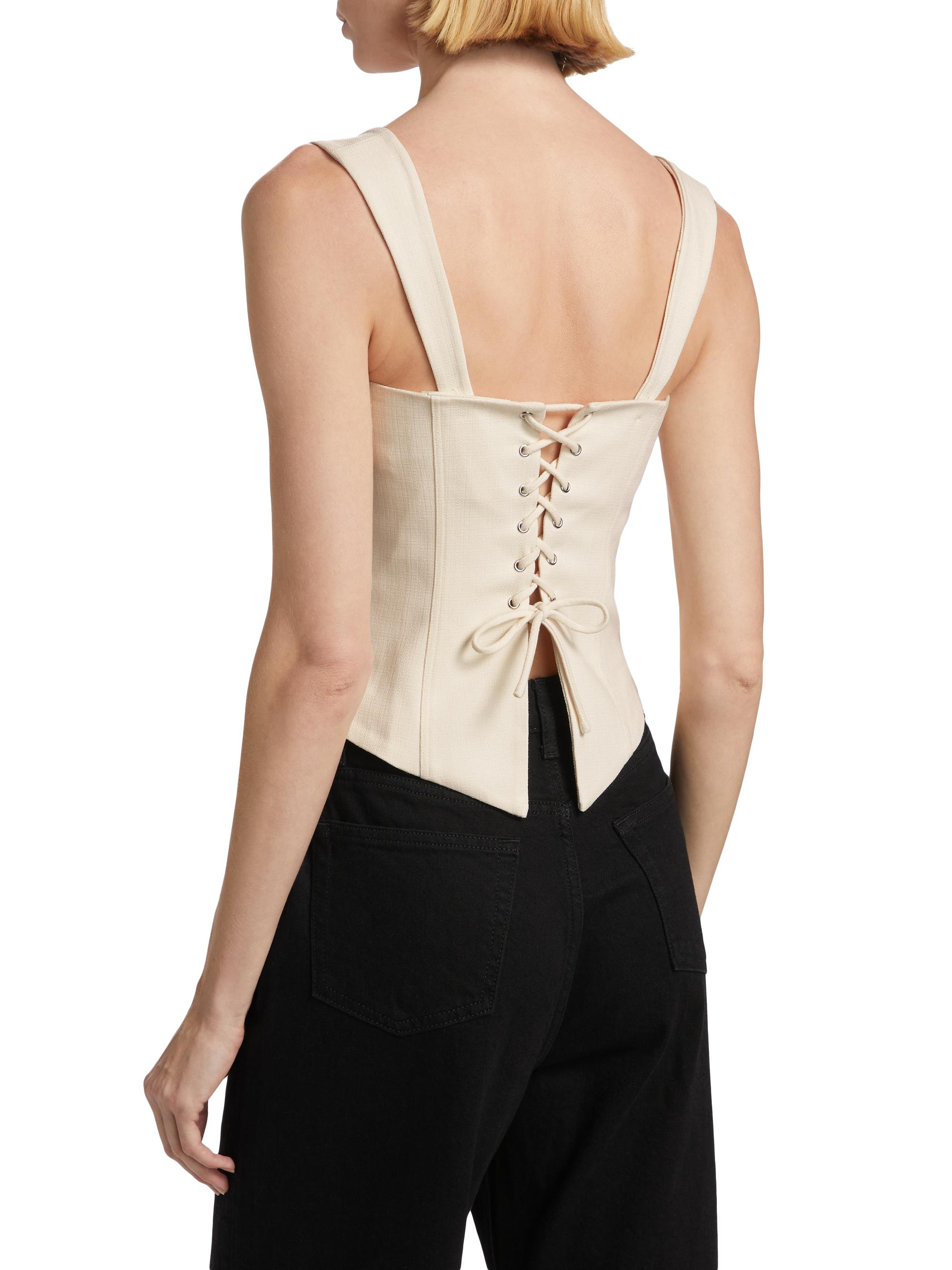 Reformation Alisa Seamed Bustier Top | Saks Fifth Avenue