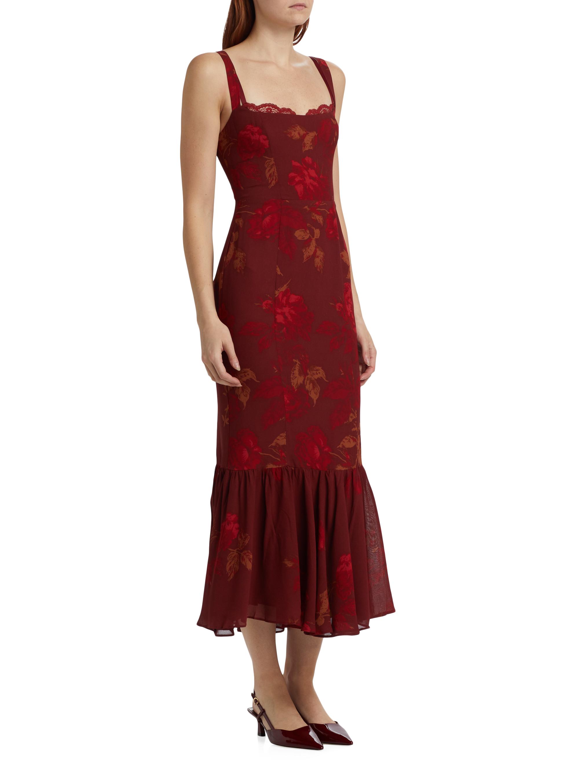 Irisa Floral Flounce Cocktail Dress