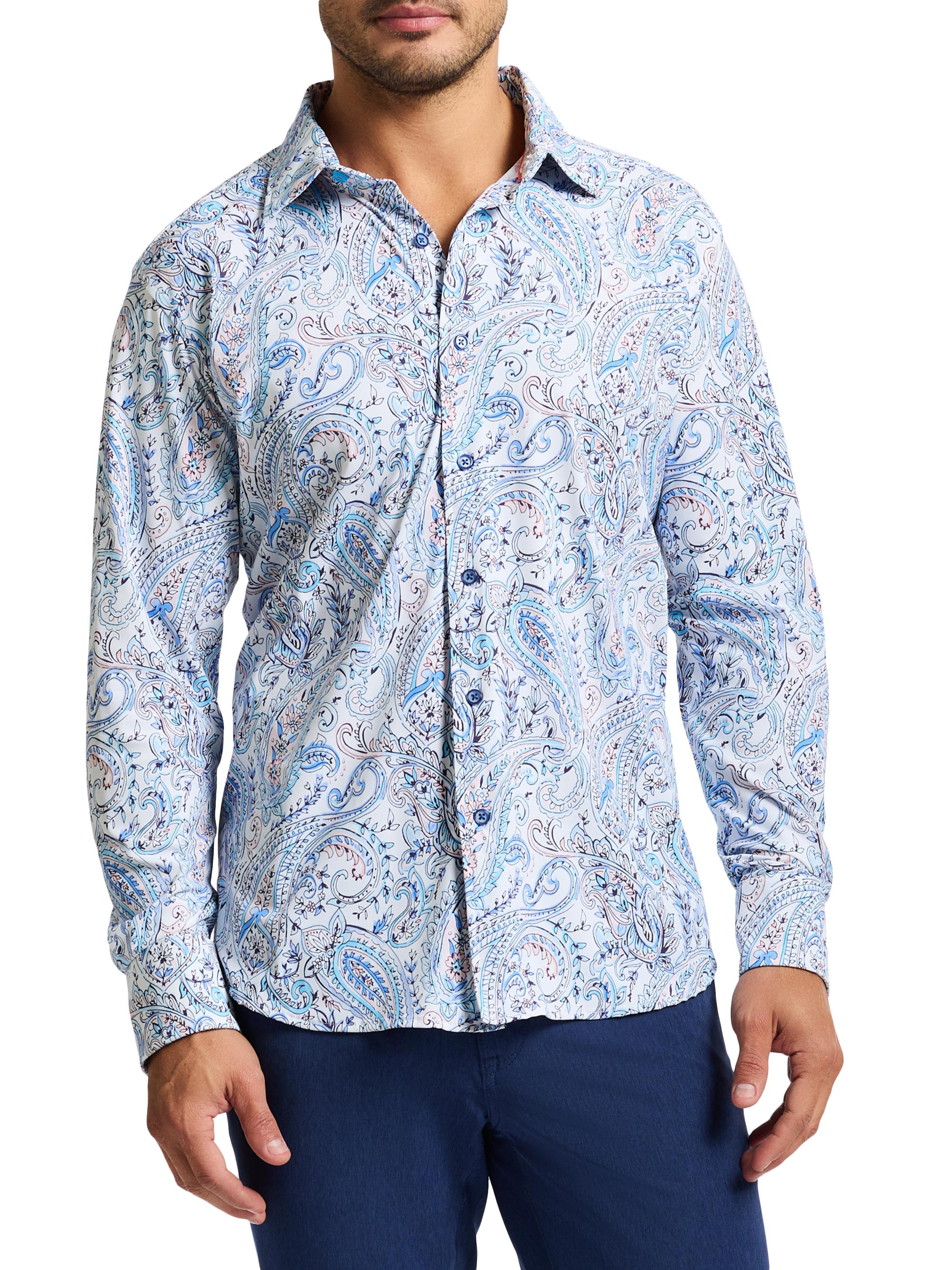Robert Graham Men's Muir Knit Shirt - Blue