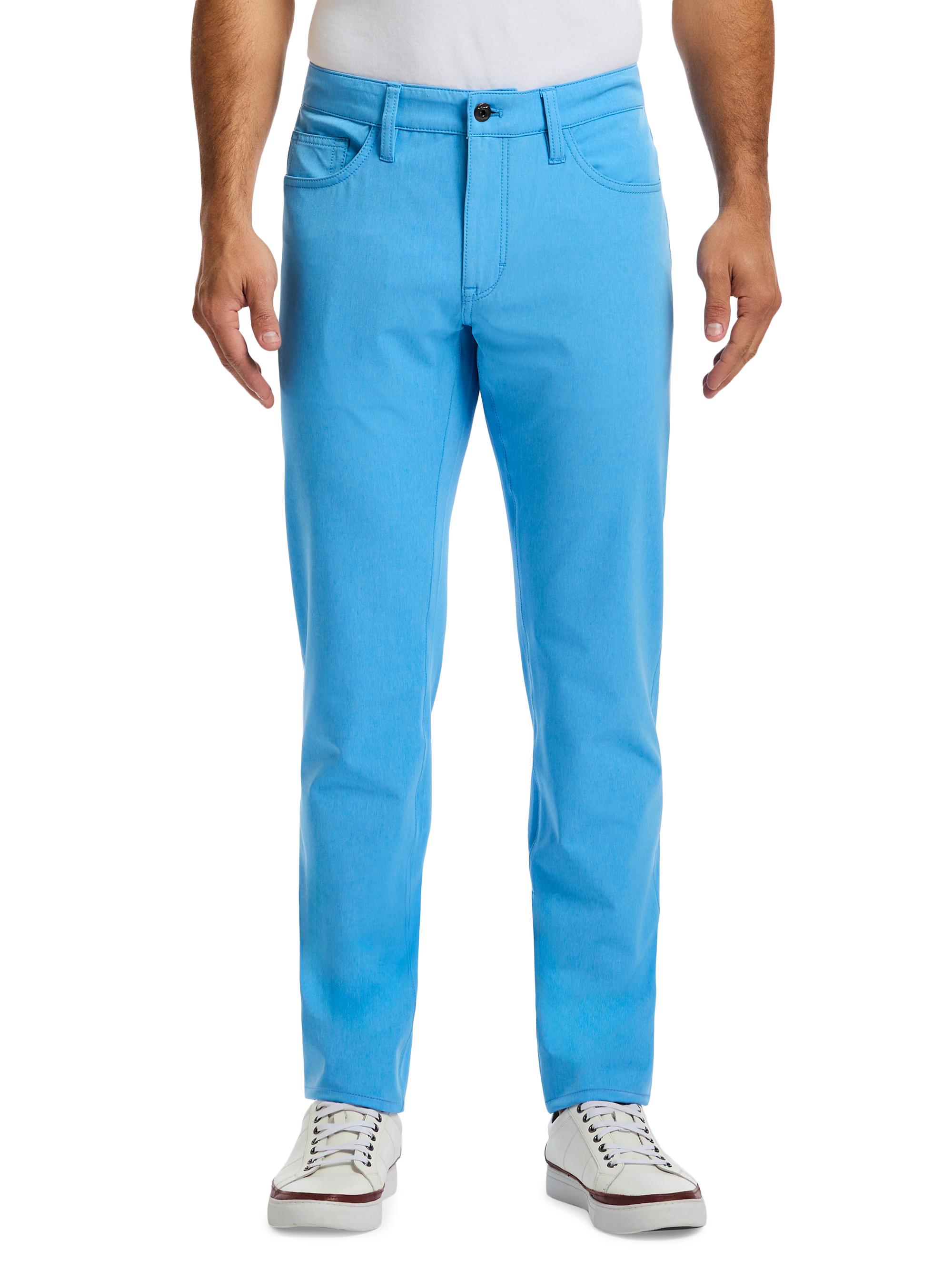 Robert Graham Men's Grady Woven 5-Pocket Pants - Blue