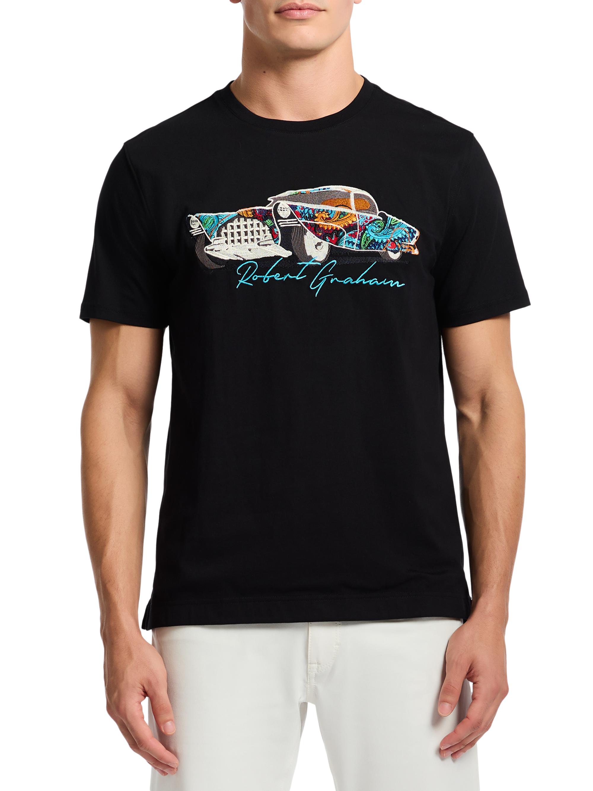 Robert Graham Men's Vintage Car Graphic T-Shirt - Black