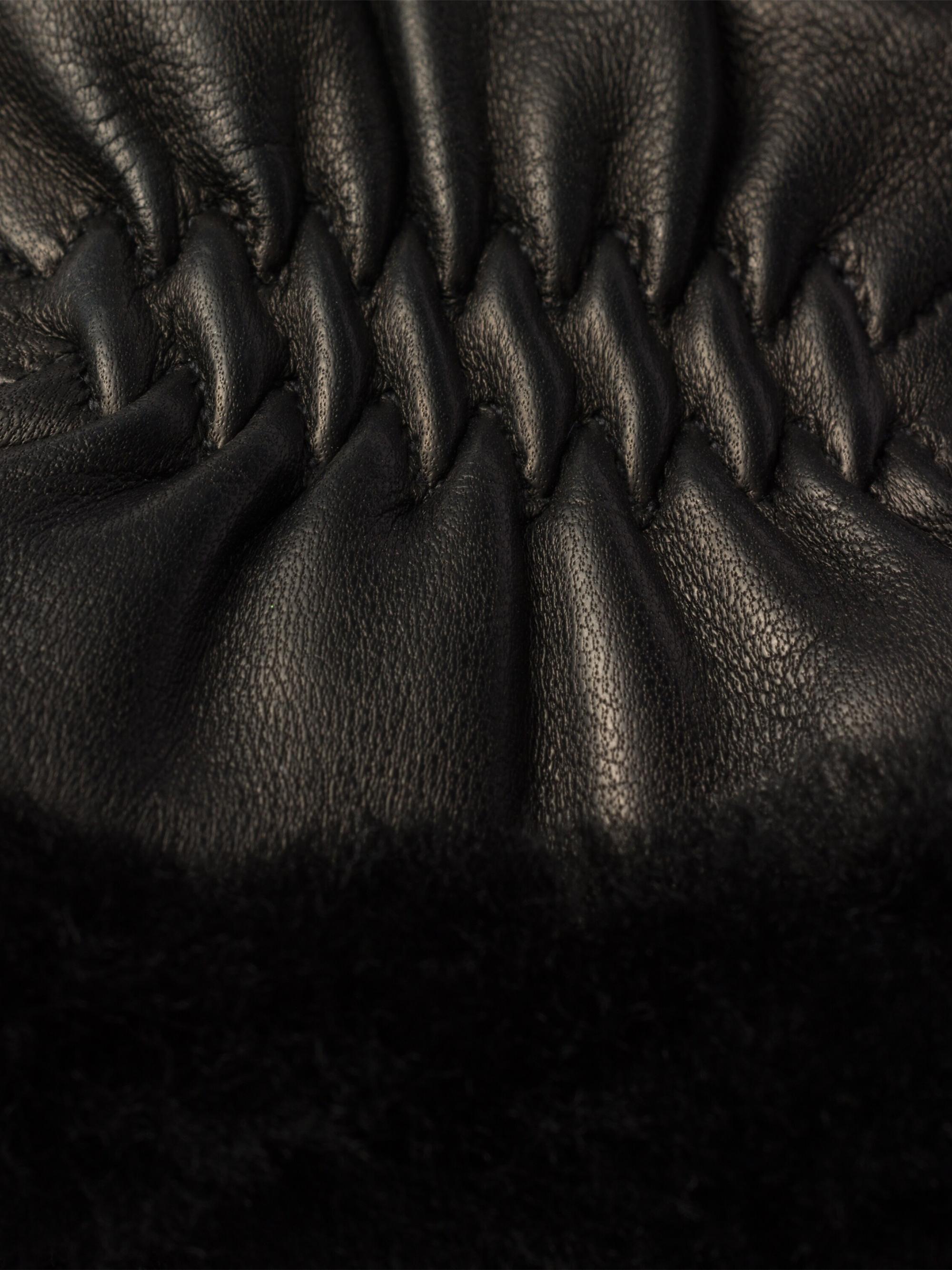 Prada Women's Re-Nylon and Shearling Gloves - Black | Thumbnail 2