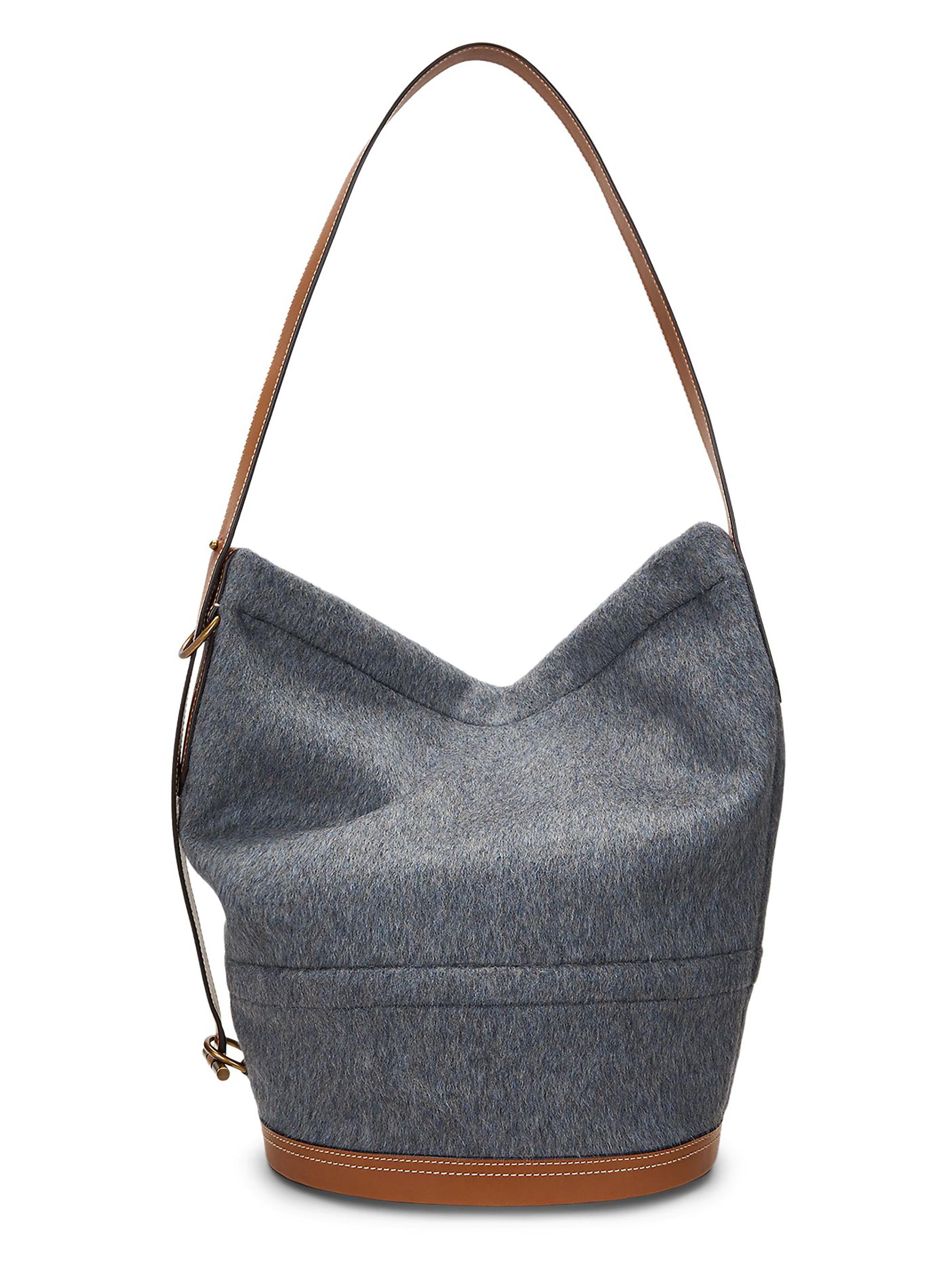 Polo Ralph Lauren Women's Wool & Leather Bucket Bag - Grey