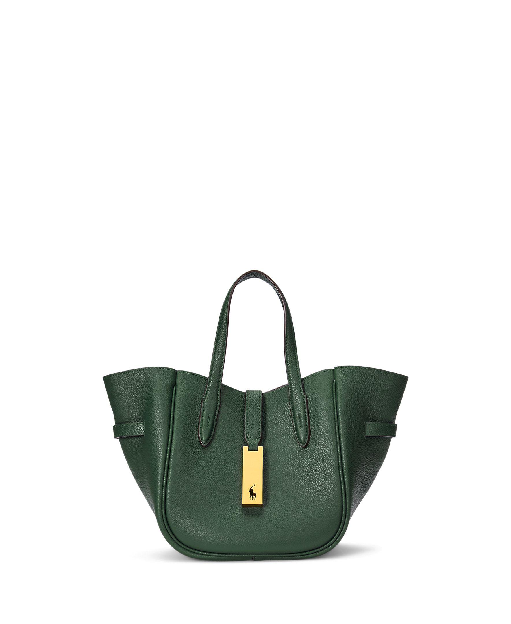 Polo Ralph Lauren Women's  Leather Top Handle Bag - Bottle Green