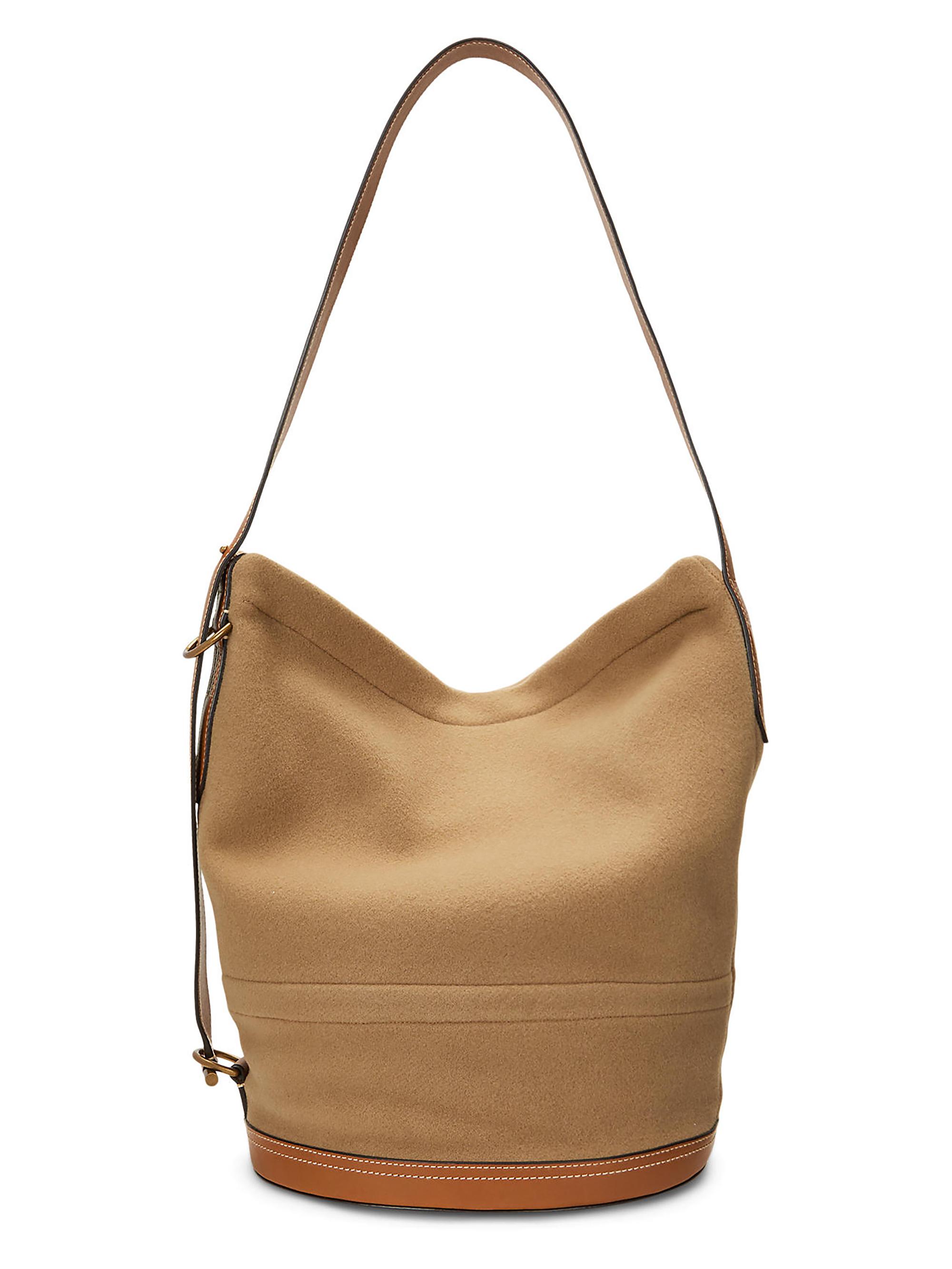 Polo Ralph Lauren Women's Bellport Flannel Sling Bucket Bag - Camel