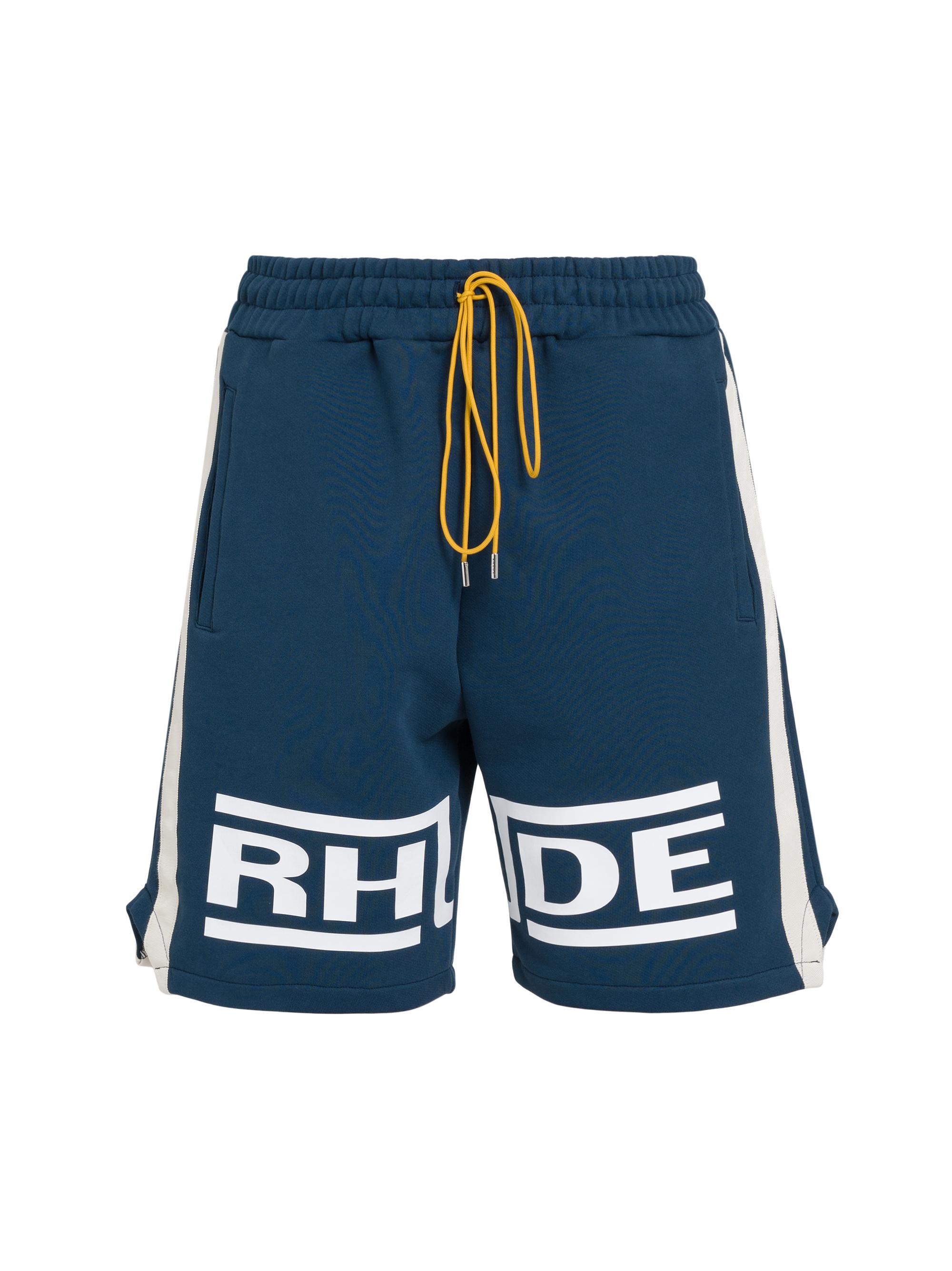 Rhude Men's Champions Cotton Sweat Shorts - Navy Vintage White