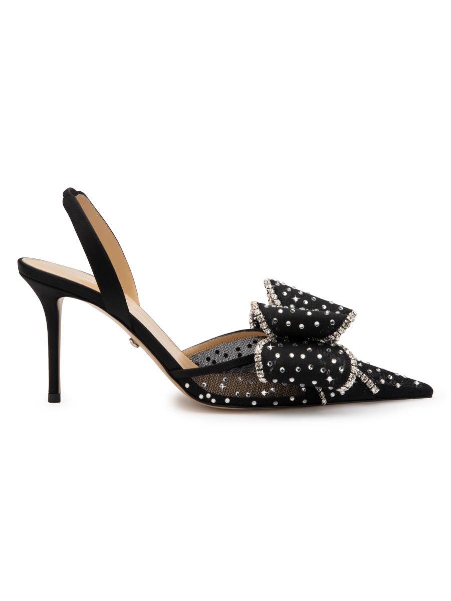 Mach & Mach Le Cadeau 85MM Hotfix Bow Slingback Pumps | Saks