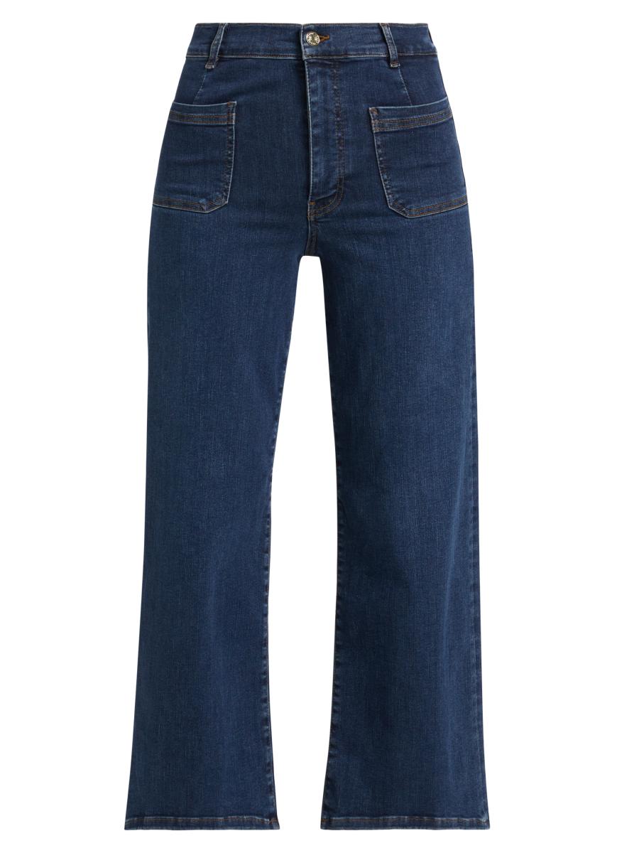 パンツ BORDERS at BALCONY 5 POCKETS DENIM PANTS Five pockets jeans with rhinestones | Genny
