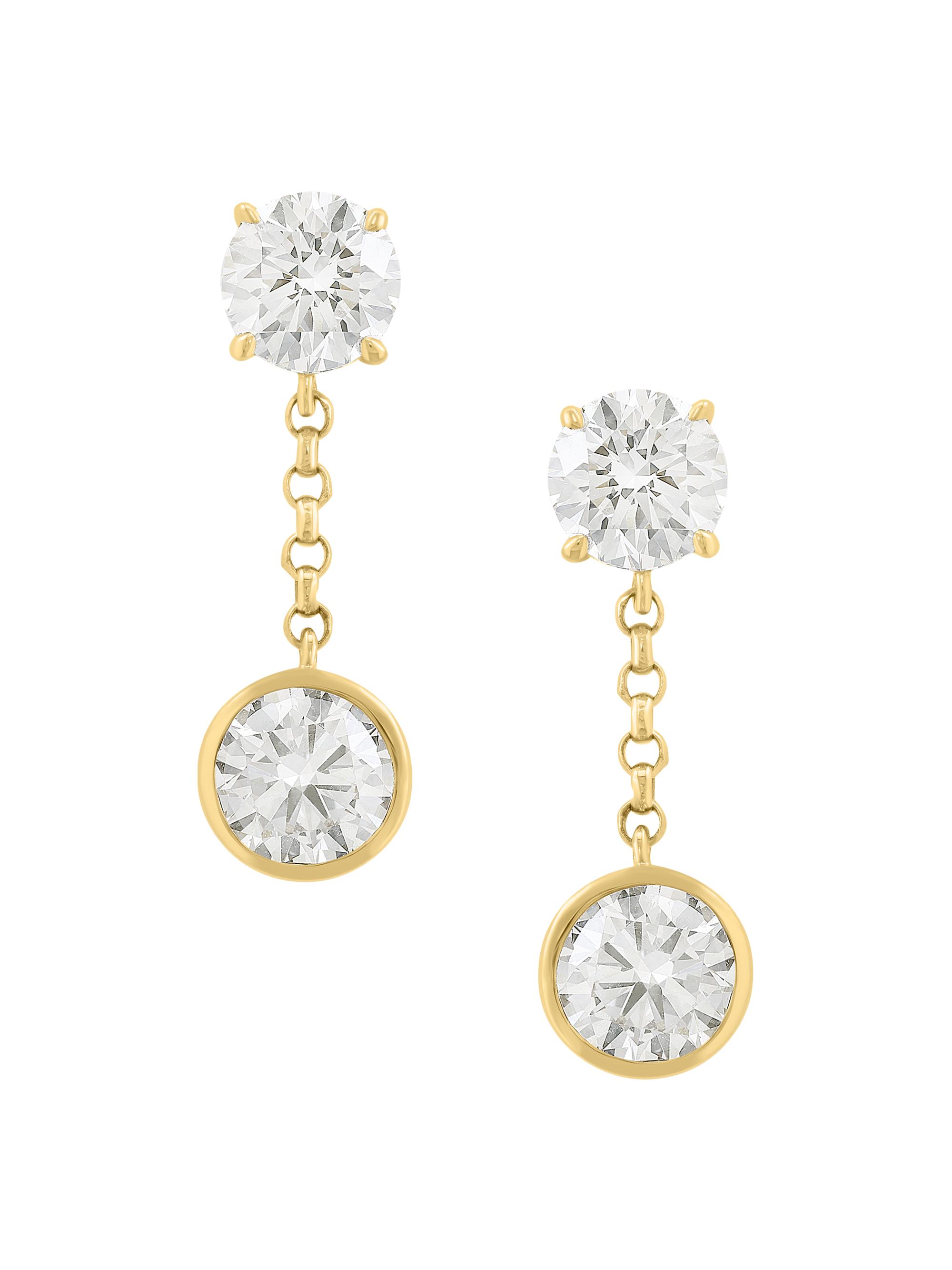 Saks Fifth Avenue Collection Women's 14K Yellow Gold & 1.96 TCW Lab-Grown Diamond Earrings - Yellow Gold