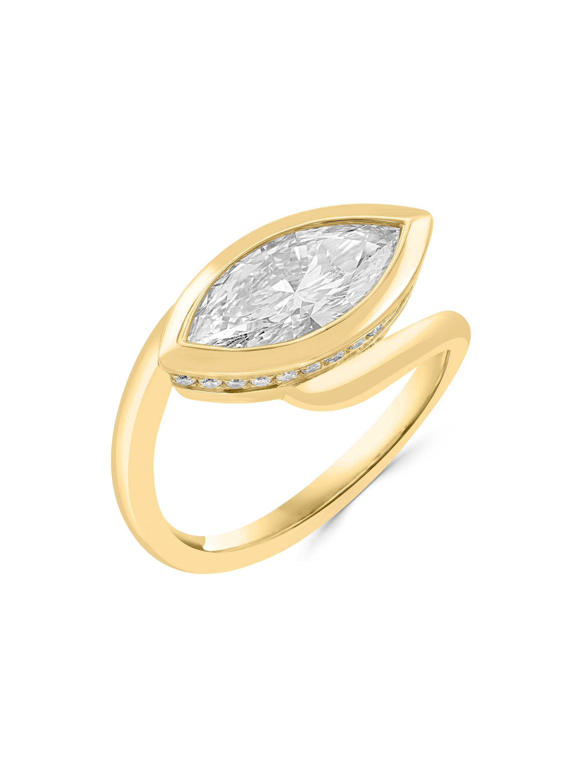 Saks Fifth Avenue Collection Women's 14K Yellow Gold & 2.19 TCW Lab-Grown Diamond Wraparound Ring - Yellow Gold